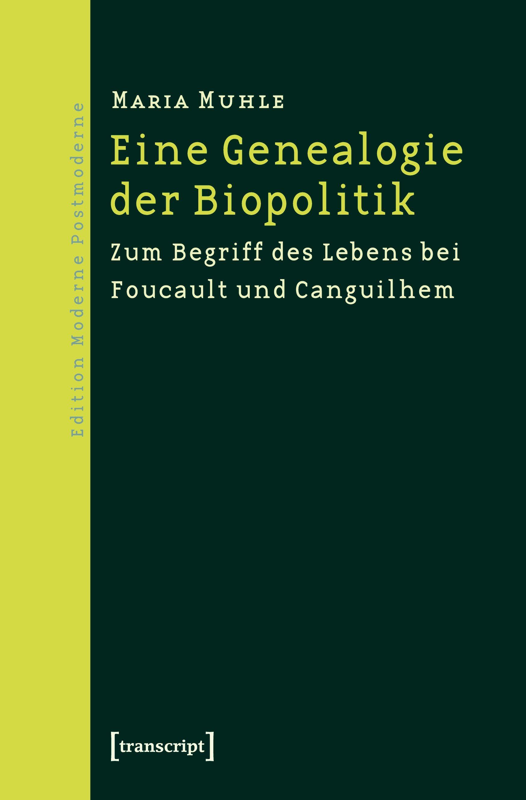 Vorderes Coverbild Eine Genealogie der Biopolitik