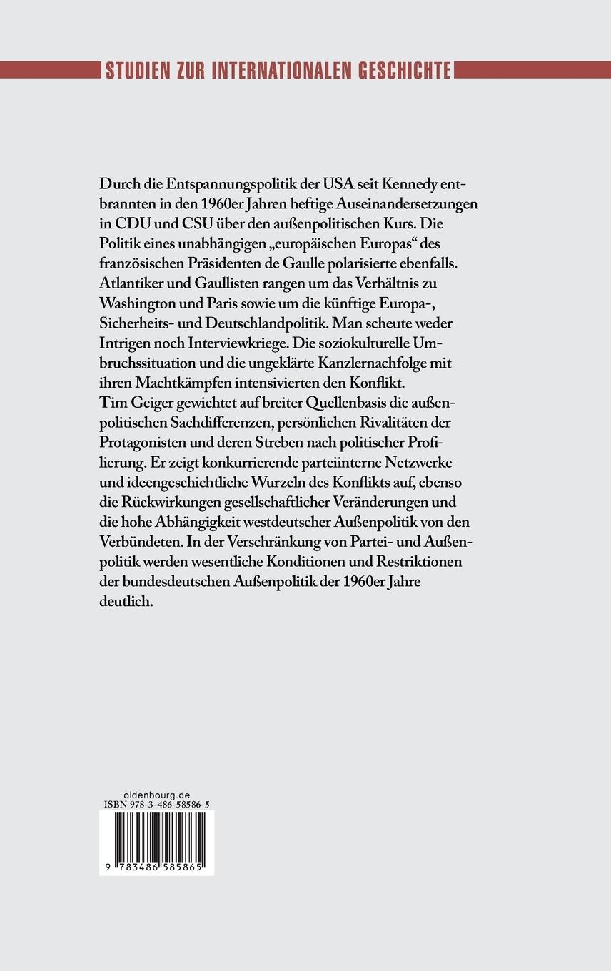 Rückseitencover Atlantiker gegen Gaullisten