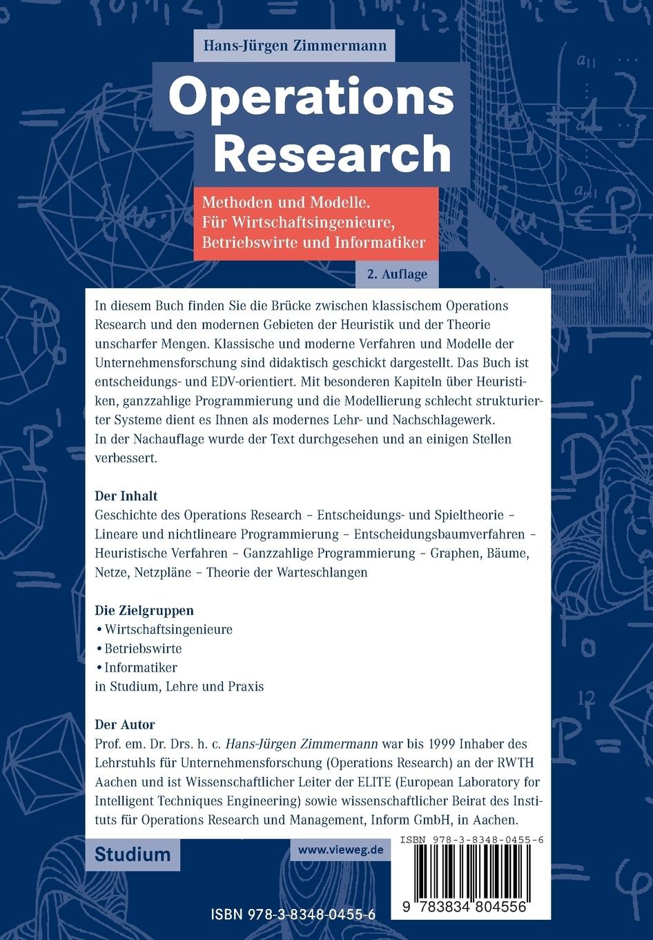 Rückseitencover Operations Research