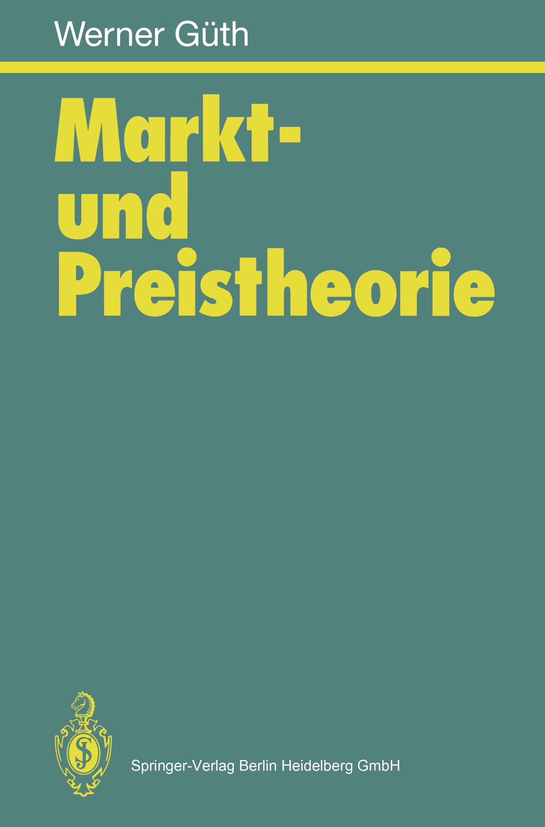 Vorderes Coverbild Markt- und Preistheorie