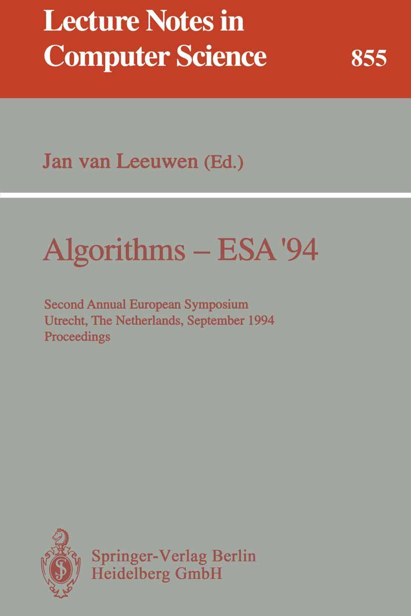 Vorderes Coverbild Algorithms - ESA '94
