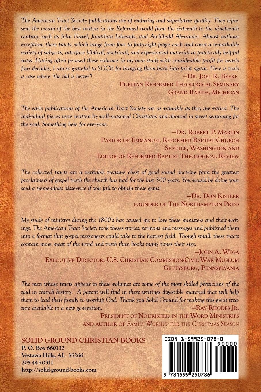 Rückseitencover The Publications of the American Tract Society