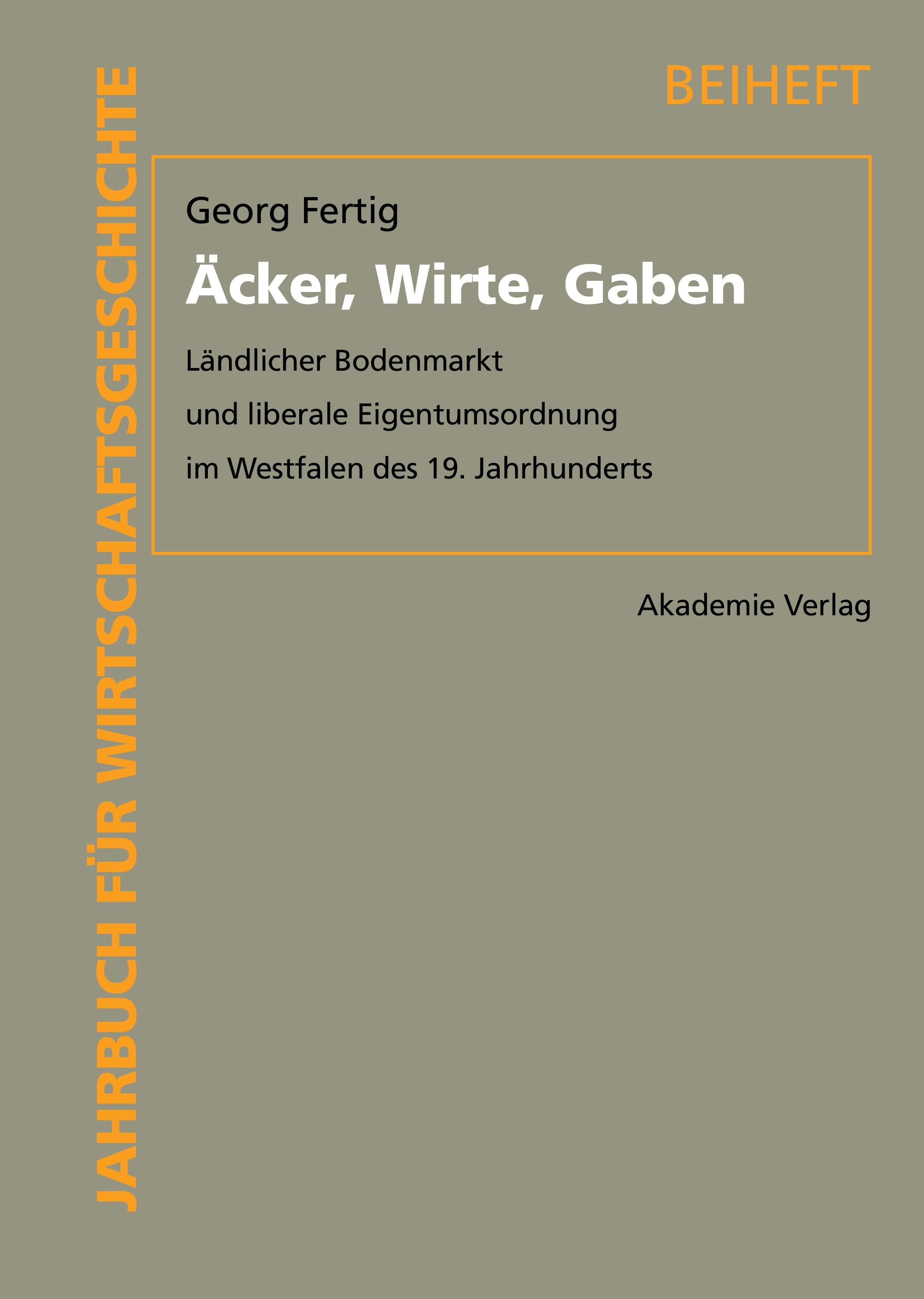 Vorderes Coverbild Äcker, Wirte, Gaben