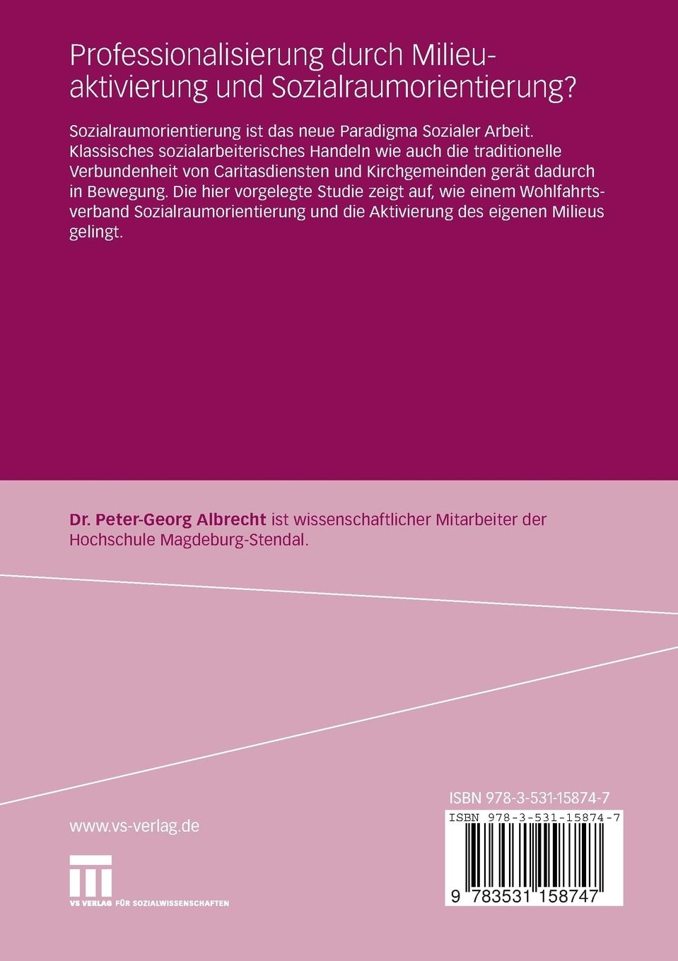Rückseitencover Professionalisierung durch Milieuaktivierung und Sozialraumorientierung?