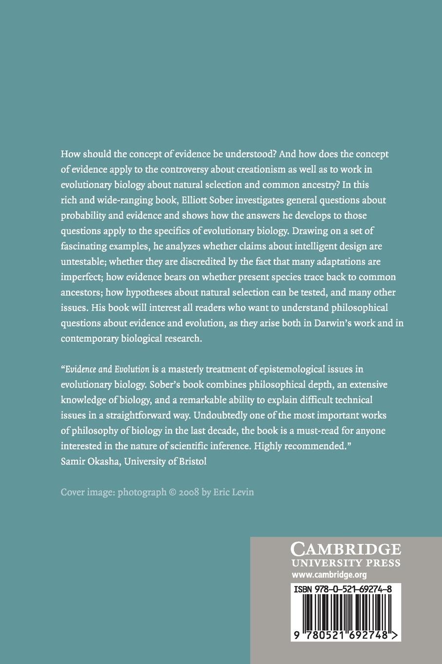 Rückseitencover Evidence and Evolution