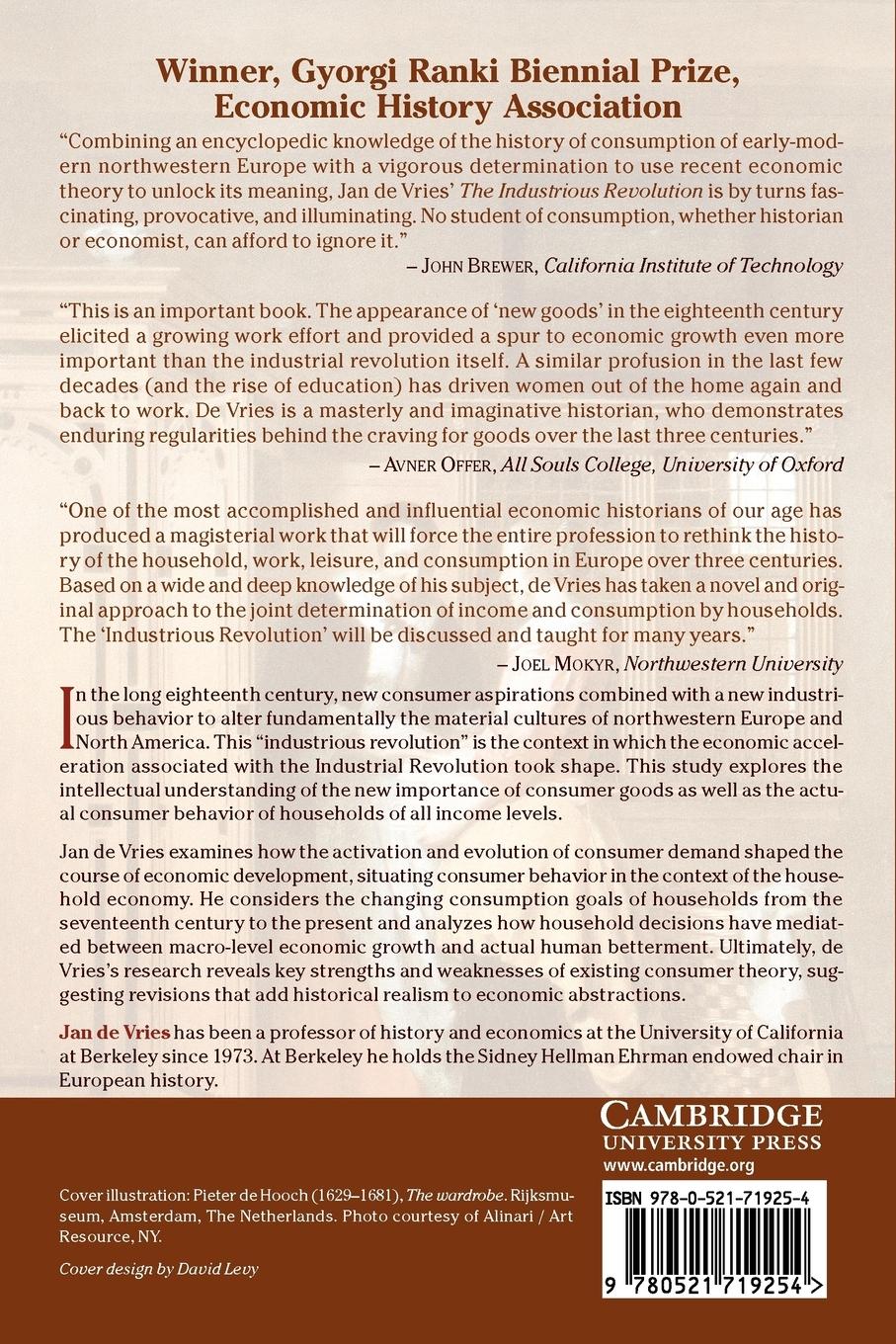 Rückseitencover The Industrious Revolution