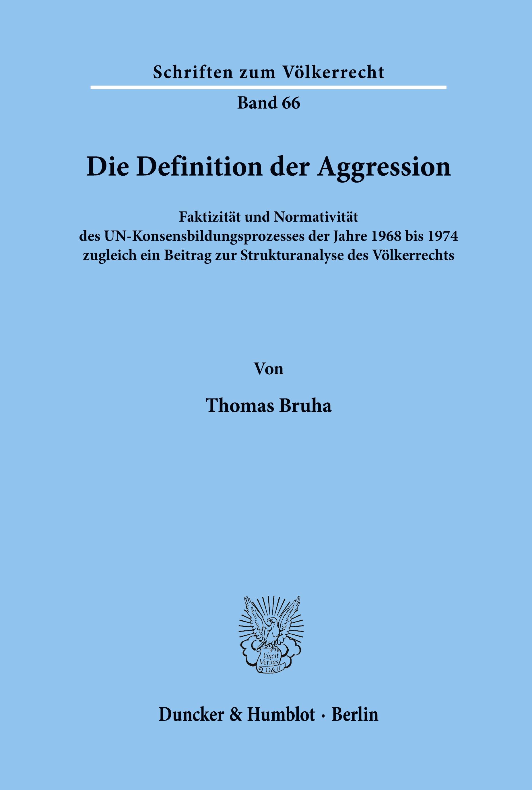 Vorderes Coverbild Die Definition der Aggression.