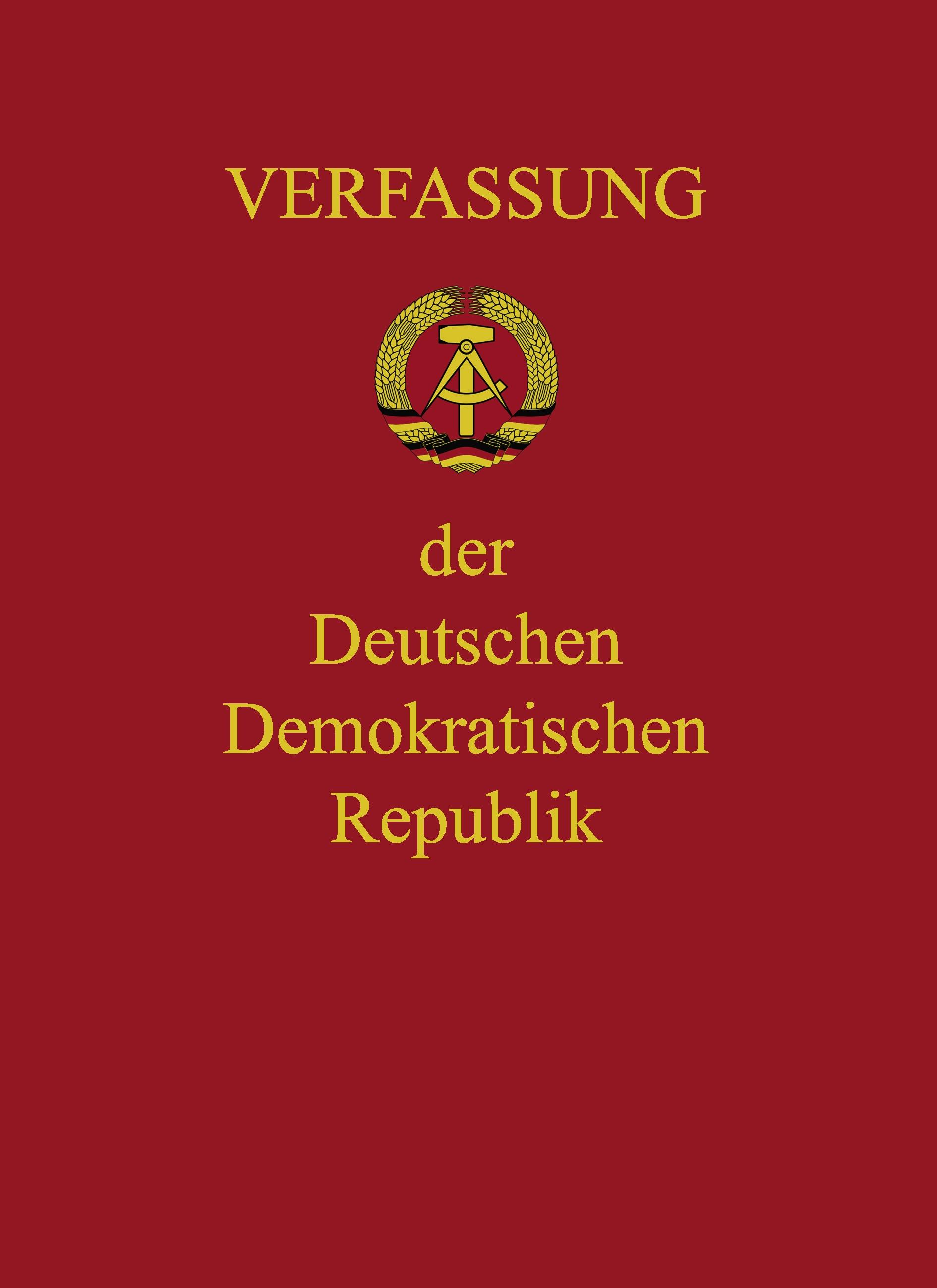 Vorderes Coverbild Verfassung der DDR.