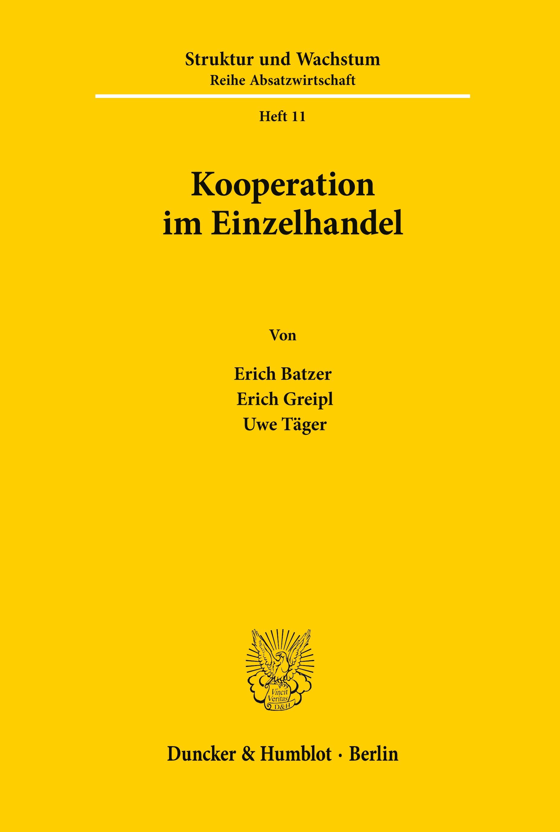 Vorderes Coverbild Kooperation im Einzelhandel.