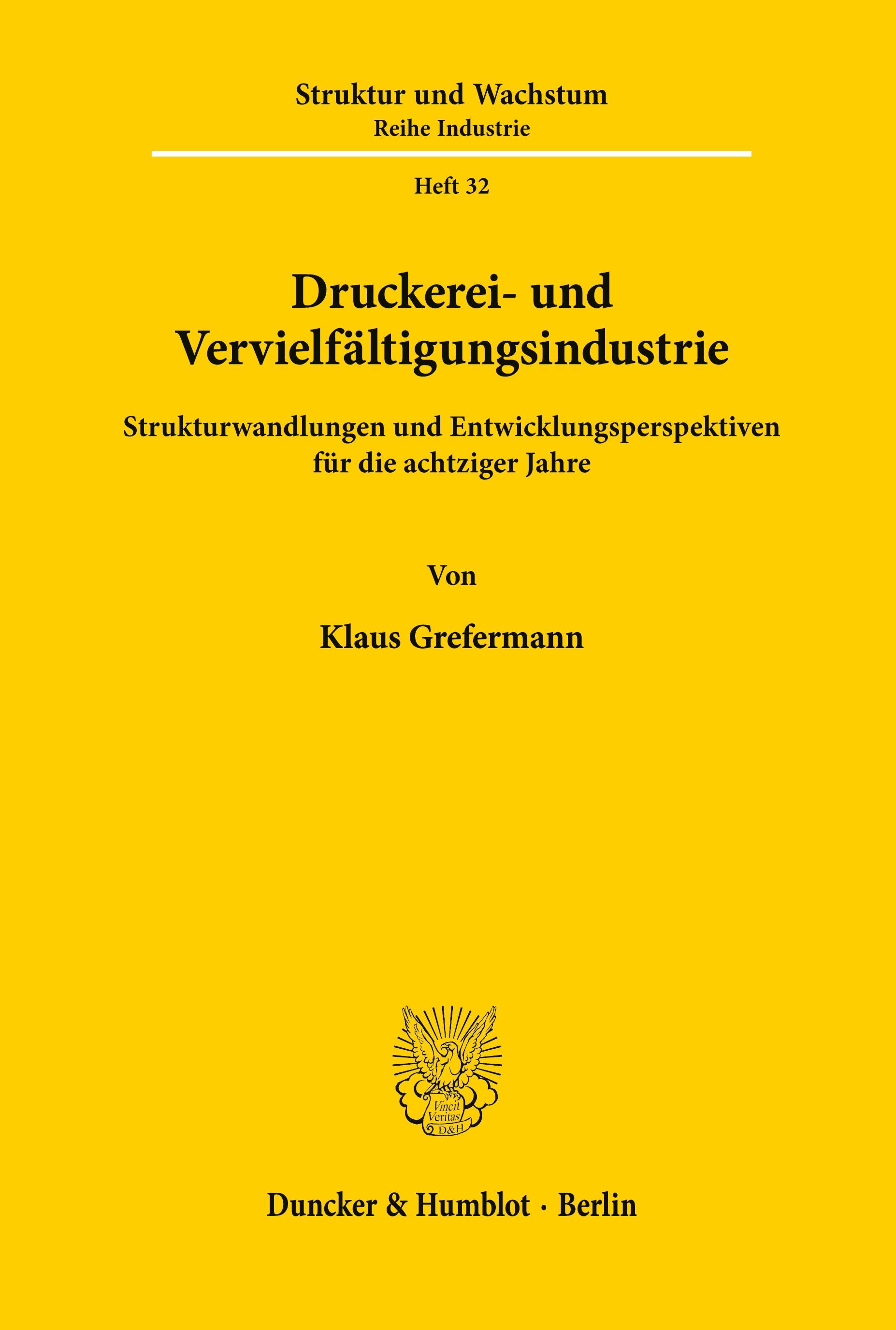 Vorderes Coverbild Druckerei- und Vervielfältigungsindustrie.