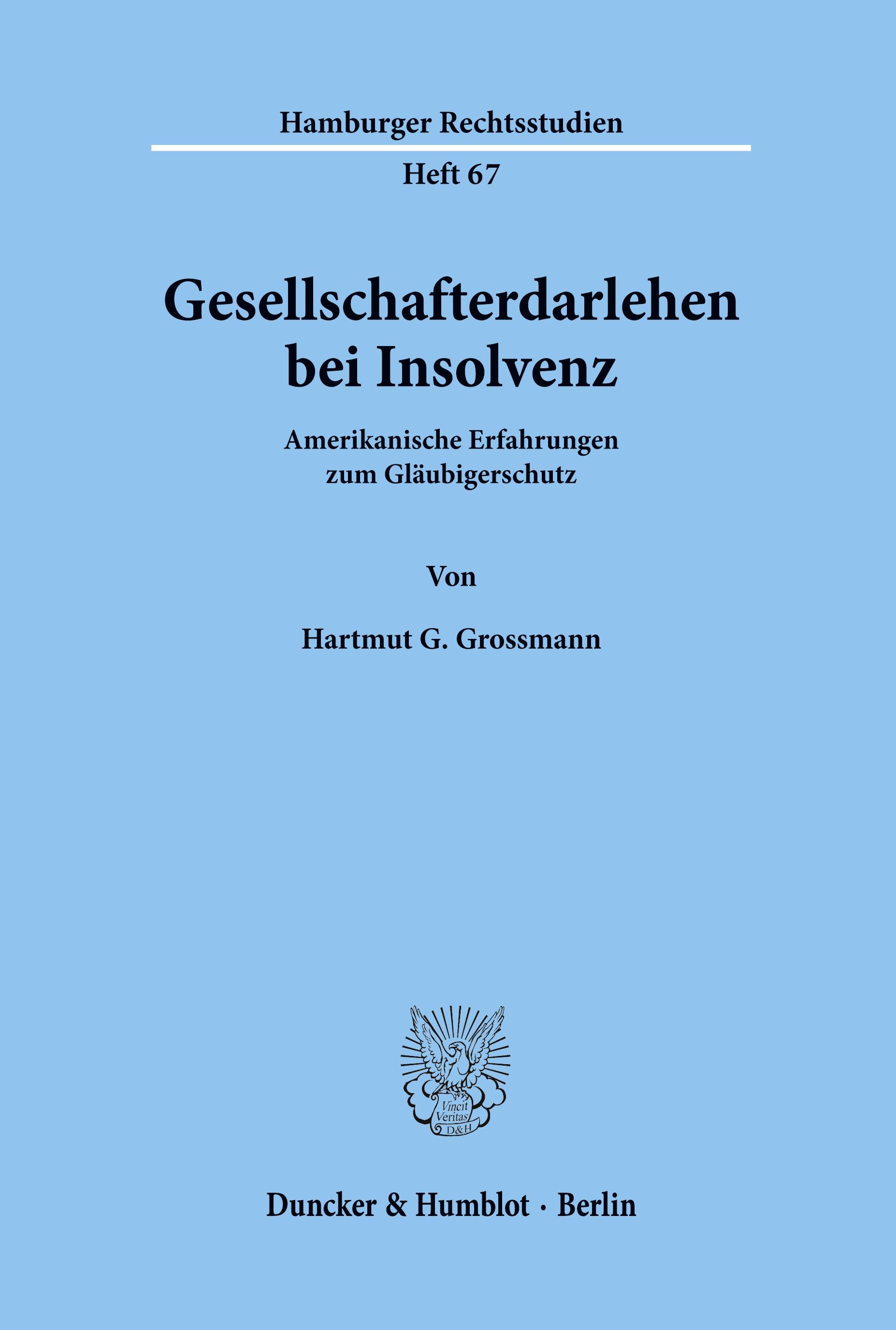 Vorderes Coverbild Gesellschafterdarlehen bei Insolvenz.