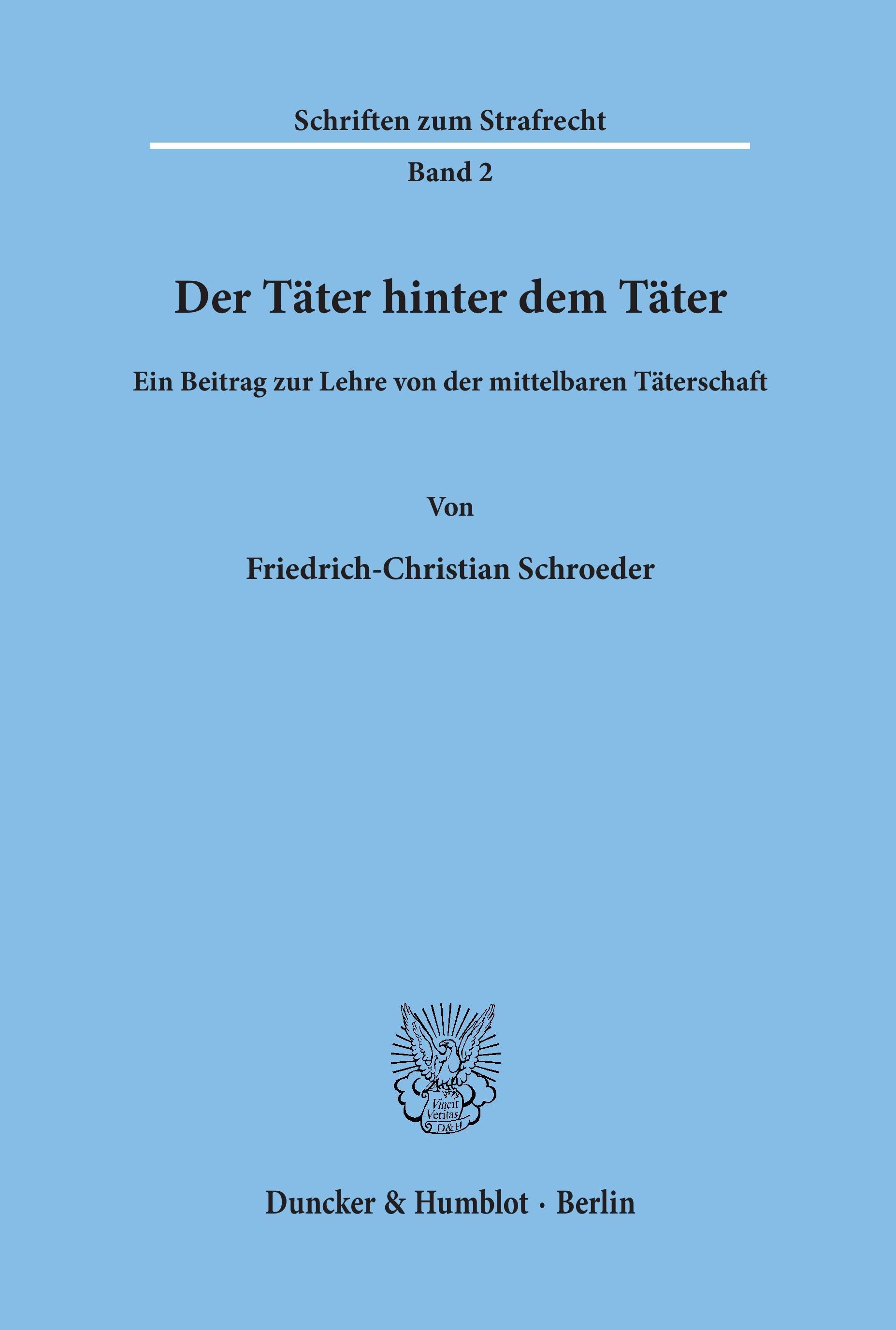 Vorderes Coverbild Der Täter hinter dem Täter.