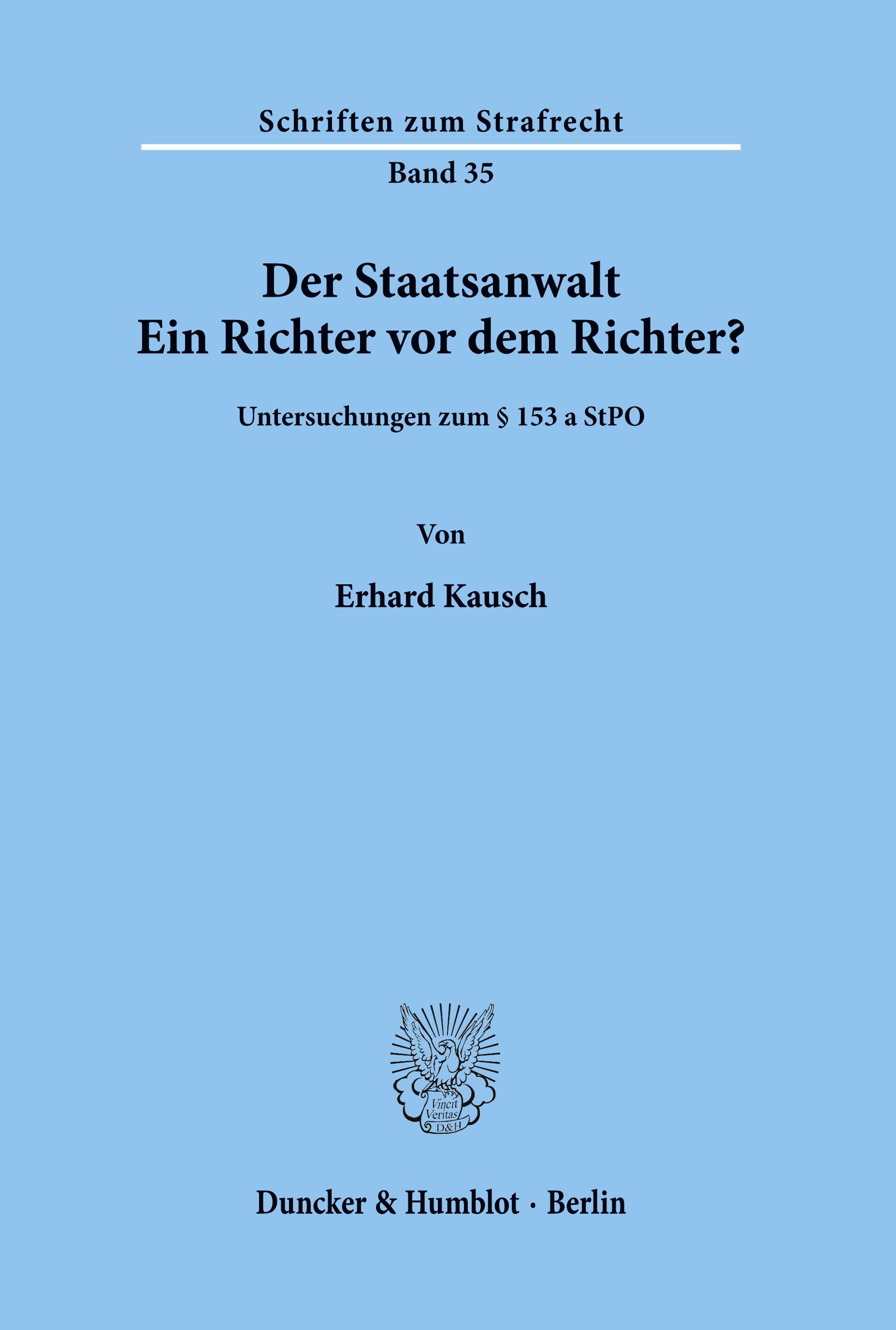 Vorderes Coverbild Der Staatsanwalt.