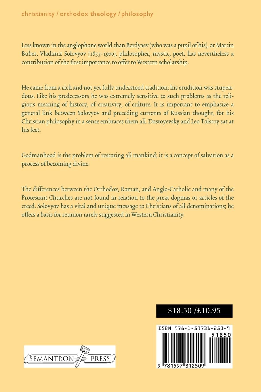 Rückseitencover Lectures on Godmanhood