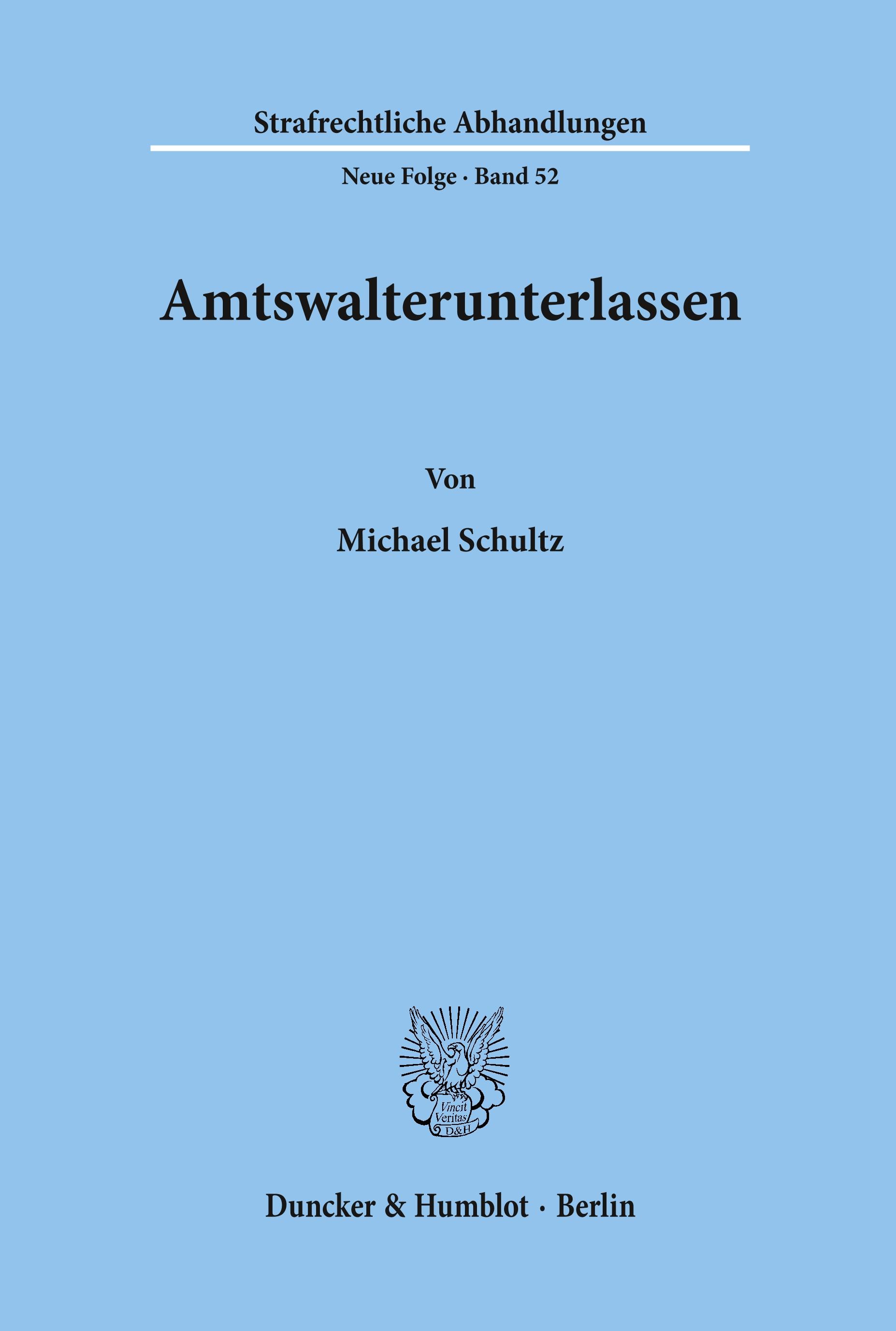 Vorderes Coverbild Amtswalterunterlassen.