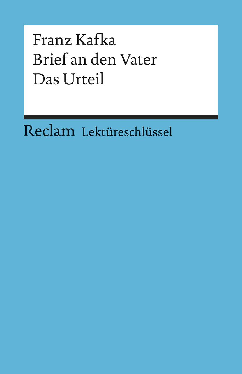 Vorderes Coverbild Brief an den Vater / Das Urteil. Lektüreschlüssel für Schüler