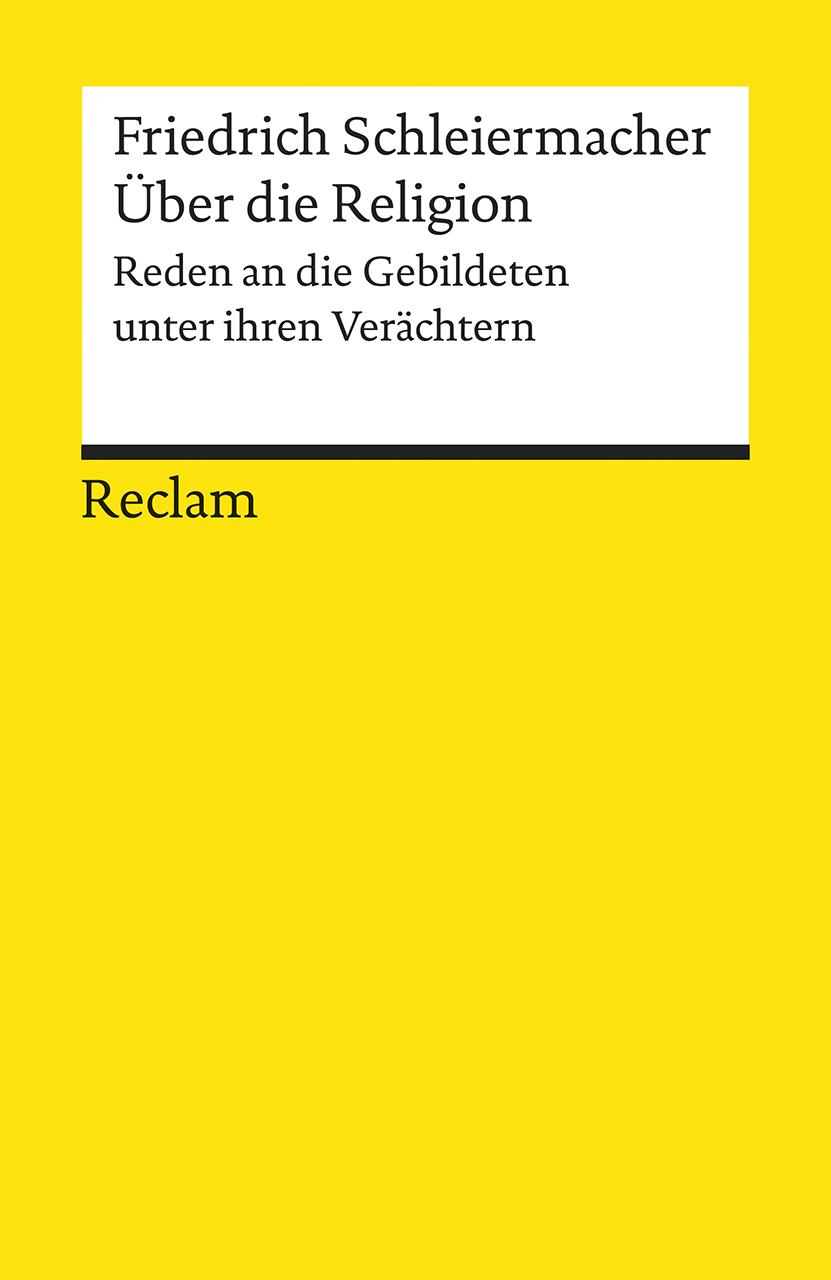 Vorderes Coverbild Über die Religion. Reden an die Gebildeten unter ihren Verächtern