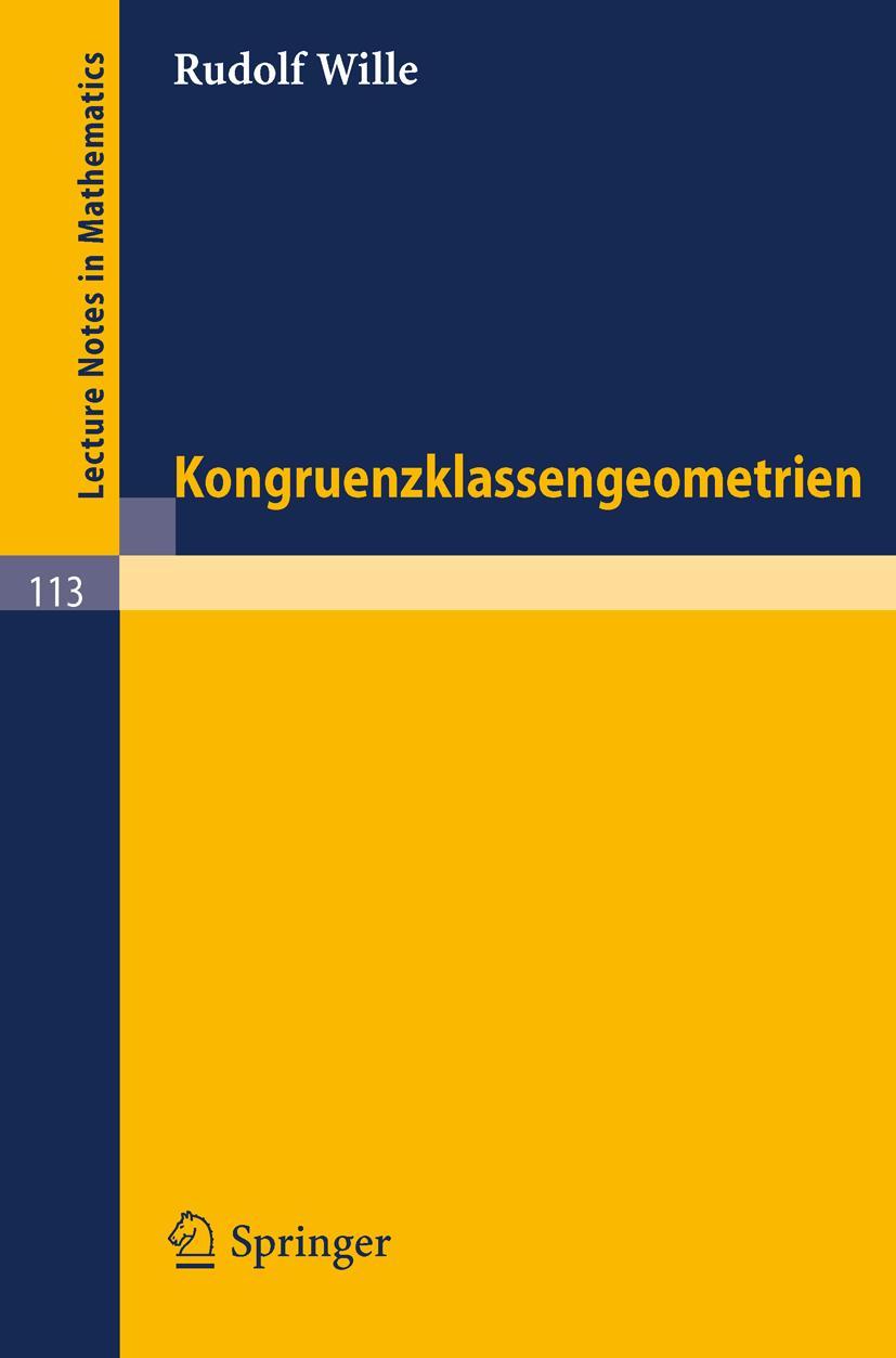 Vorderes Coverbild Kongruenzklassengeometrien