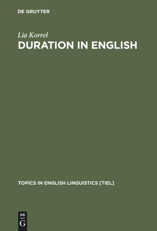 Vorderes Coverbild Duration in English
