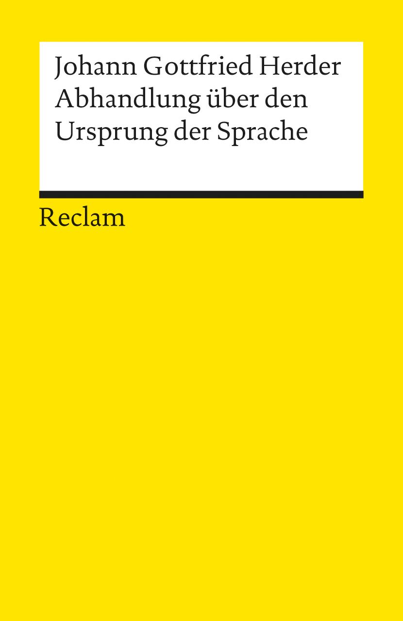 Vorderes Coverbild Abhandlung über den Ursprung der Sprache