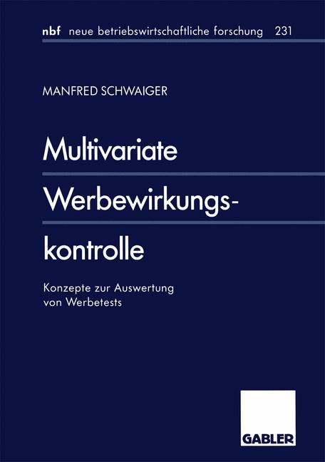 Vorderes Coverbild Multivariate Werbewirkungskontrolle