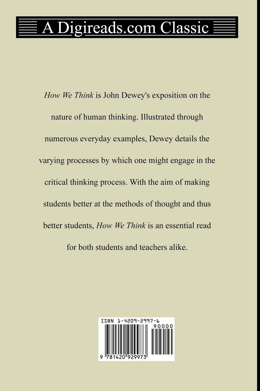 Rückseitencover How We Think