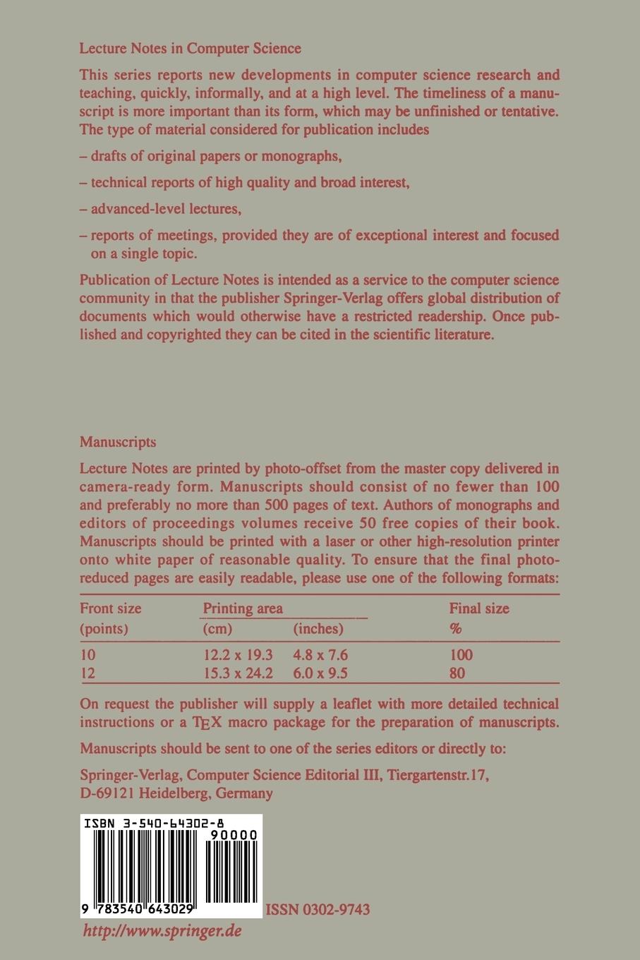 Rückseitencover Programming Languages and Systems