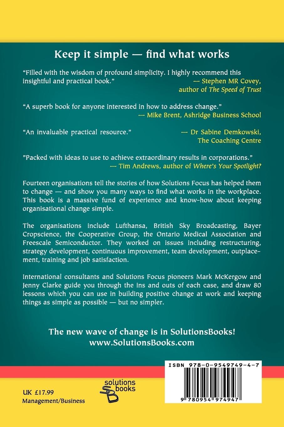 Rückseitencover Solutions Focus Working