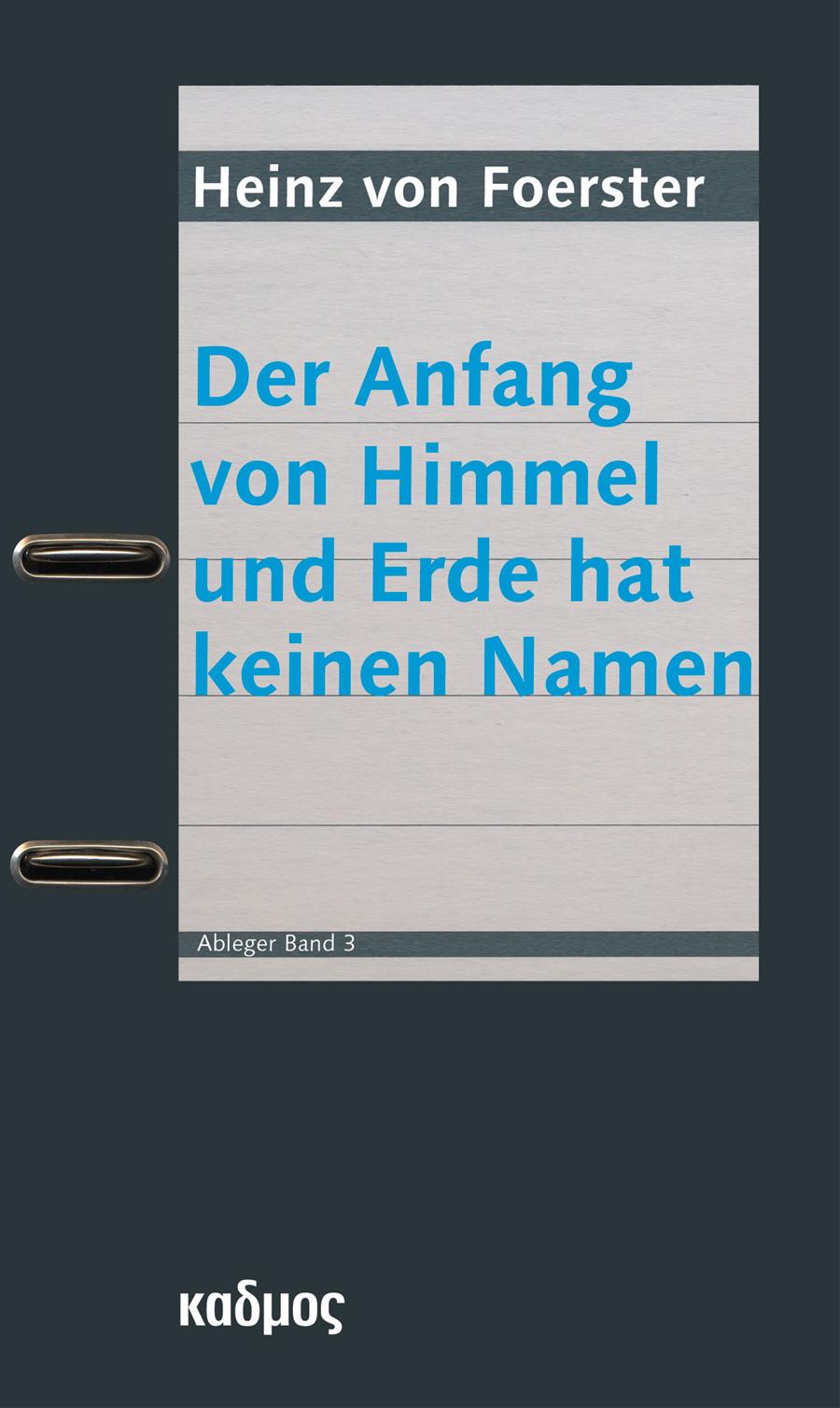 Vorderes Coverbild Der Anfang von Himmel und Erde hat keinen Namen