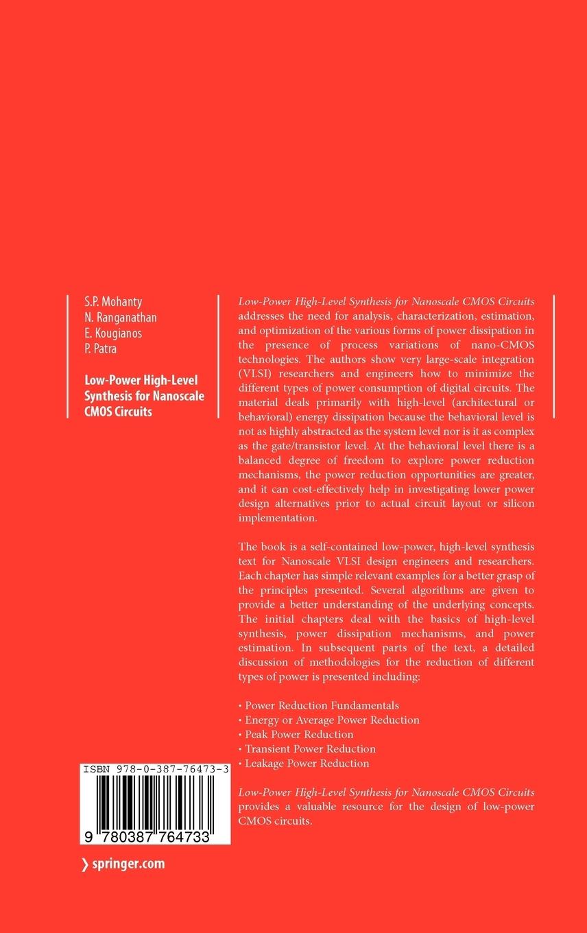 Rückseitencover Low-Power High-Level Synthesis for Nanoscale CMOS Circuits