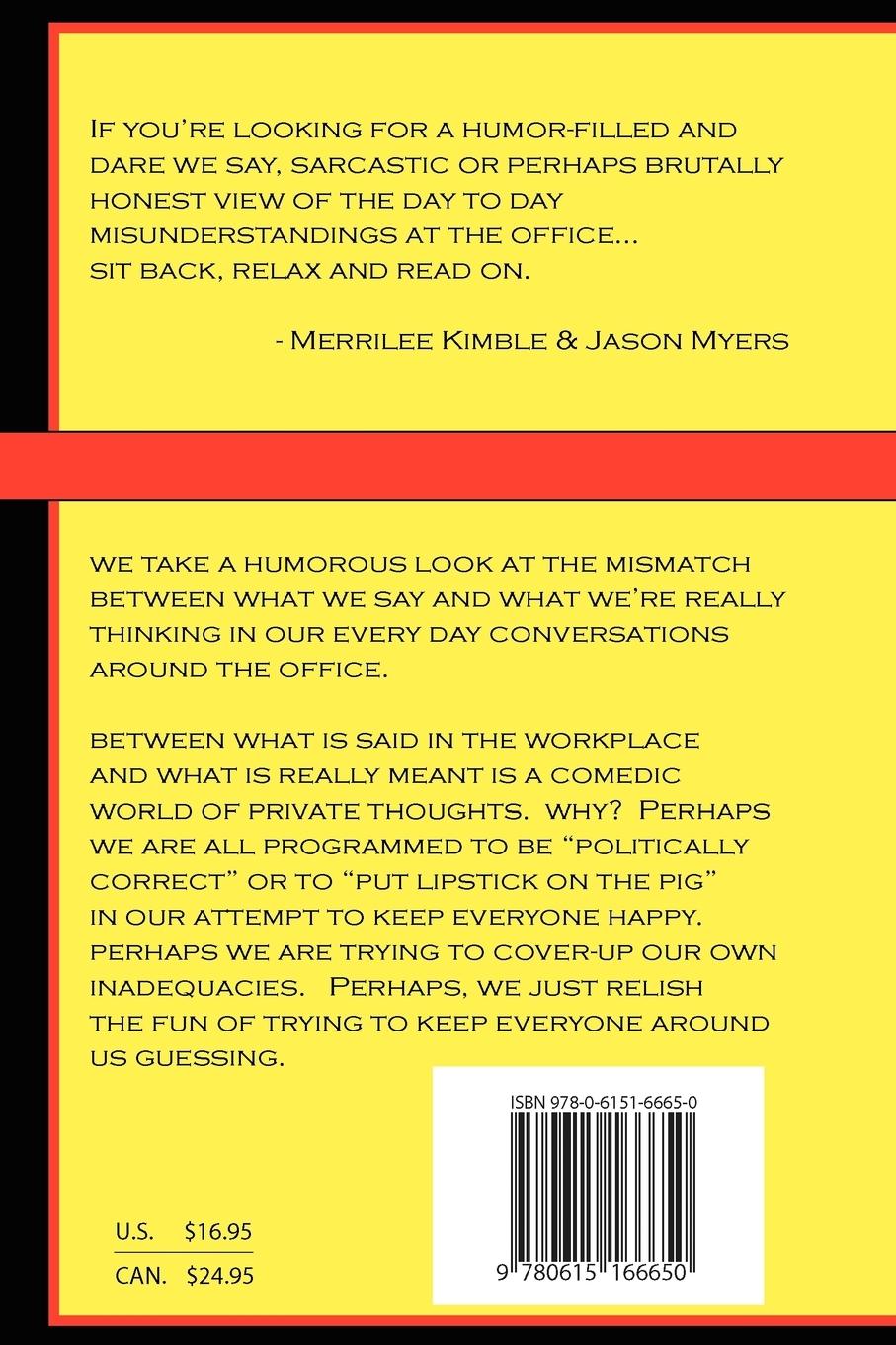 Rückseitencover Don't Misunderstand Me - Office Conversation Edition