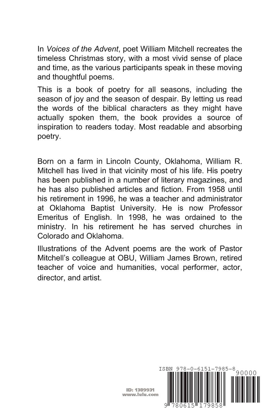 Rückseitencover Voices of the Advent