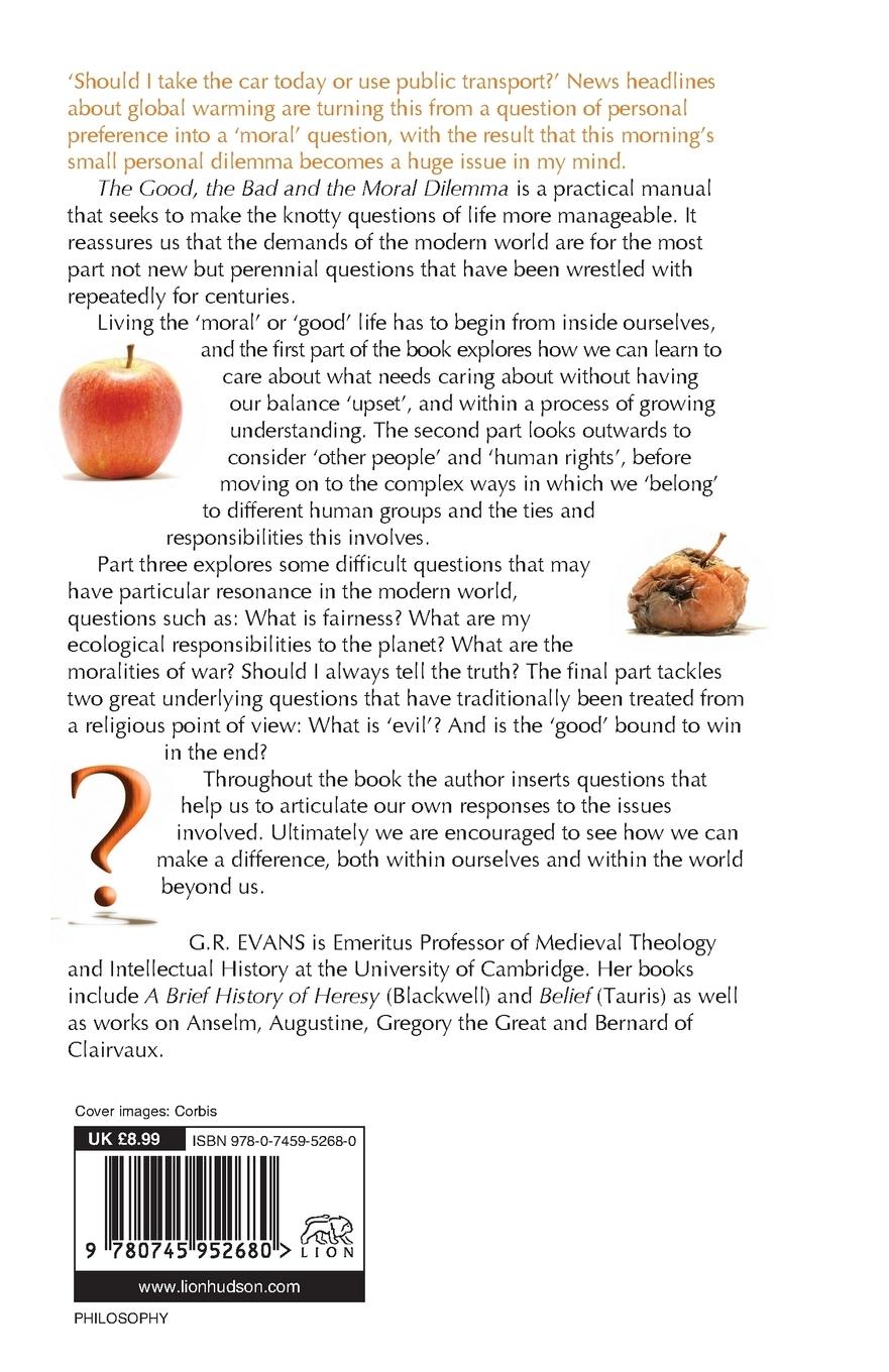 Rückseitencover The Good, the Bad & the Moral Dilemma
