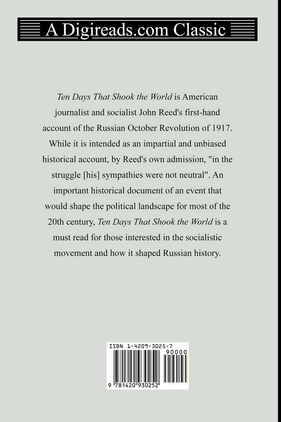 Rückseitencover Ten Days That Shook the World