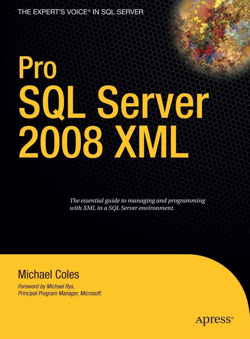 Vorderes Coverbild Pro SQL Server 2008 XML