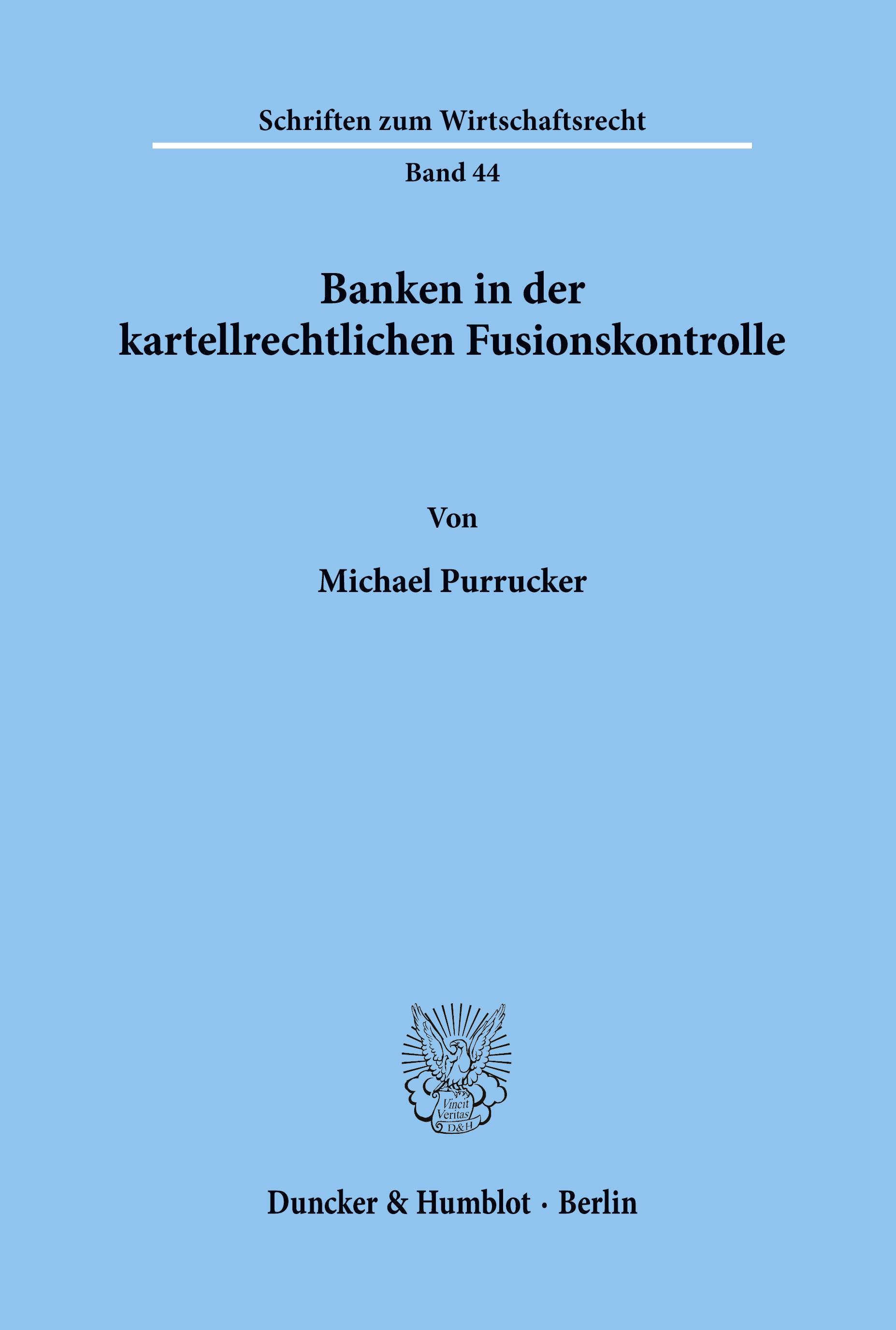 Vorderes Coverbild Banken in der kartellrechtlichen Fusionskontrolle.