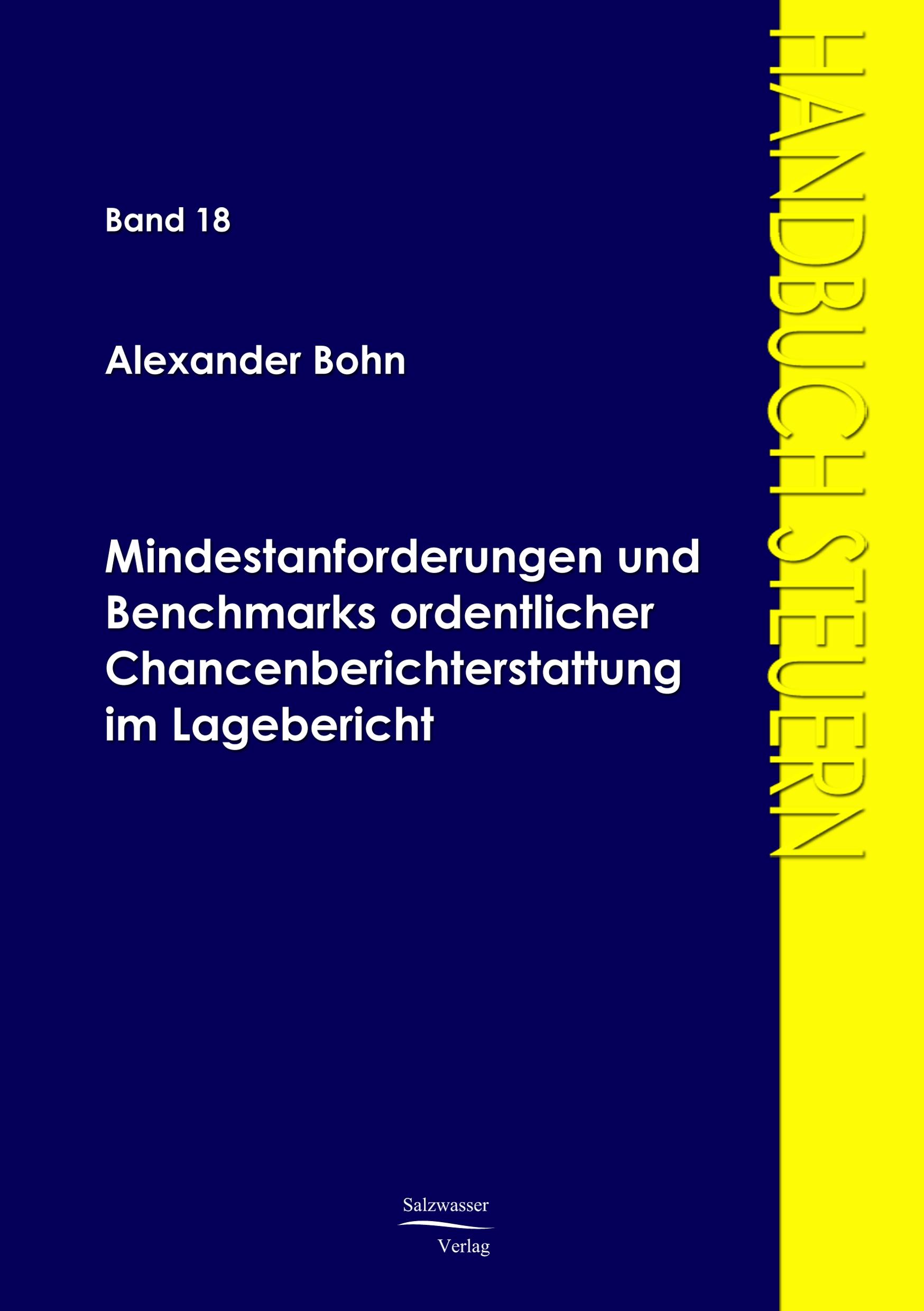 Vorderes Coverbild Mindestanforderungen und Benchmarks ordentlicher Chancenberichterstattung im Lagebericht