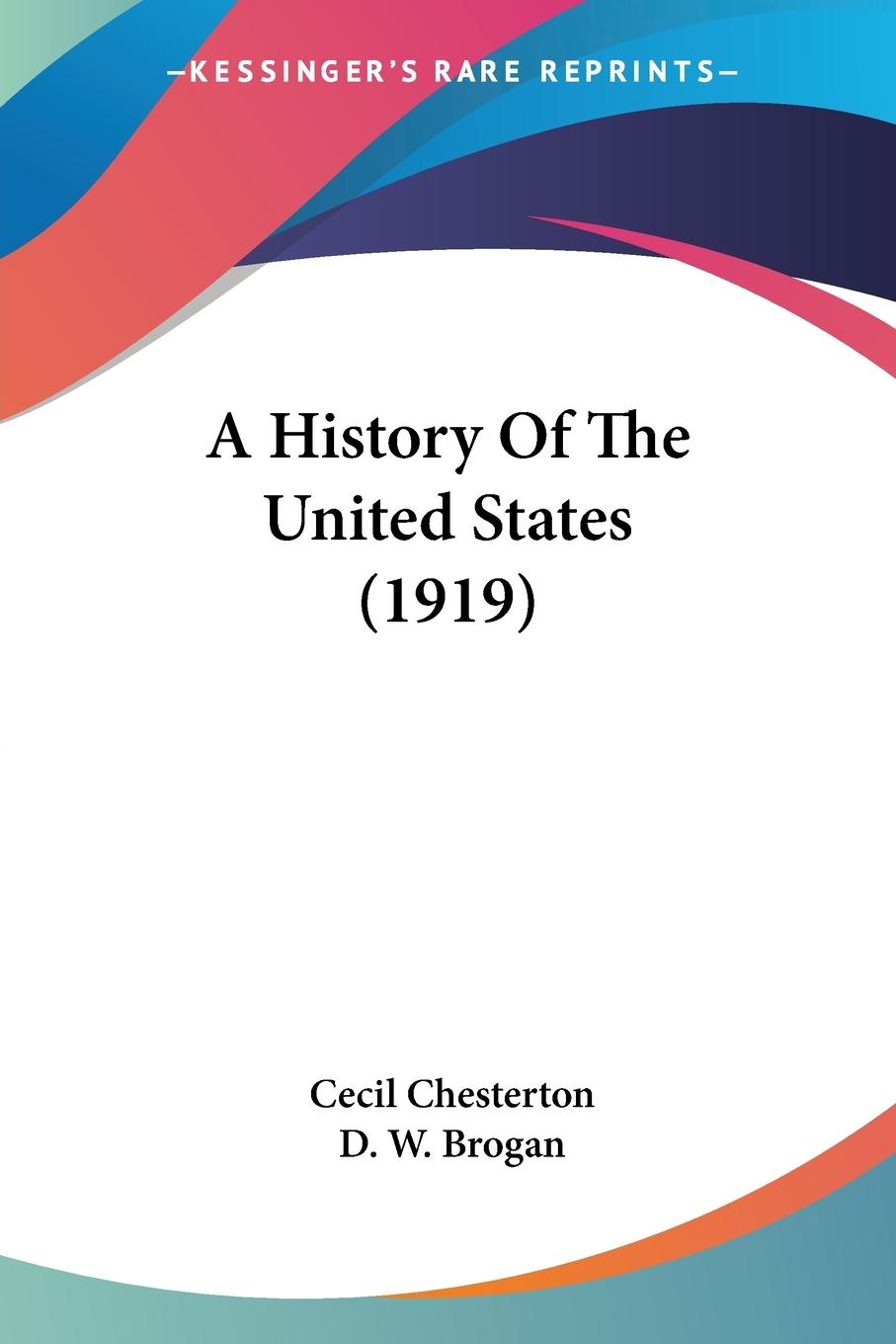 Vorderes Coverbild A History Of The United States (1919)