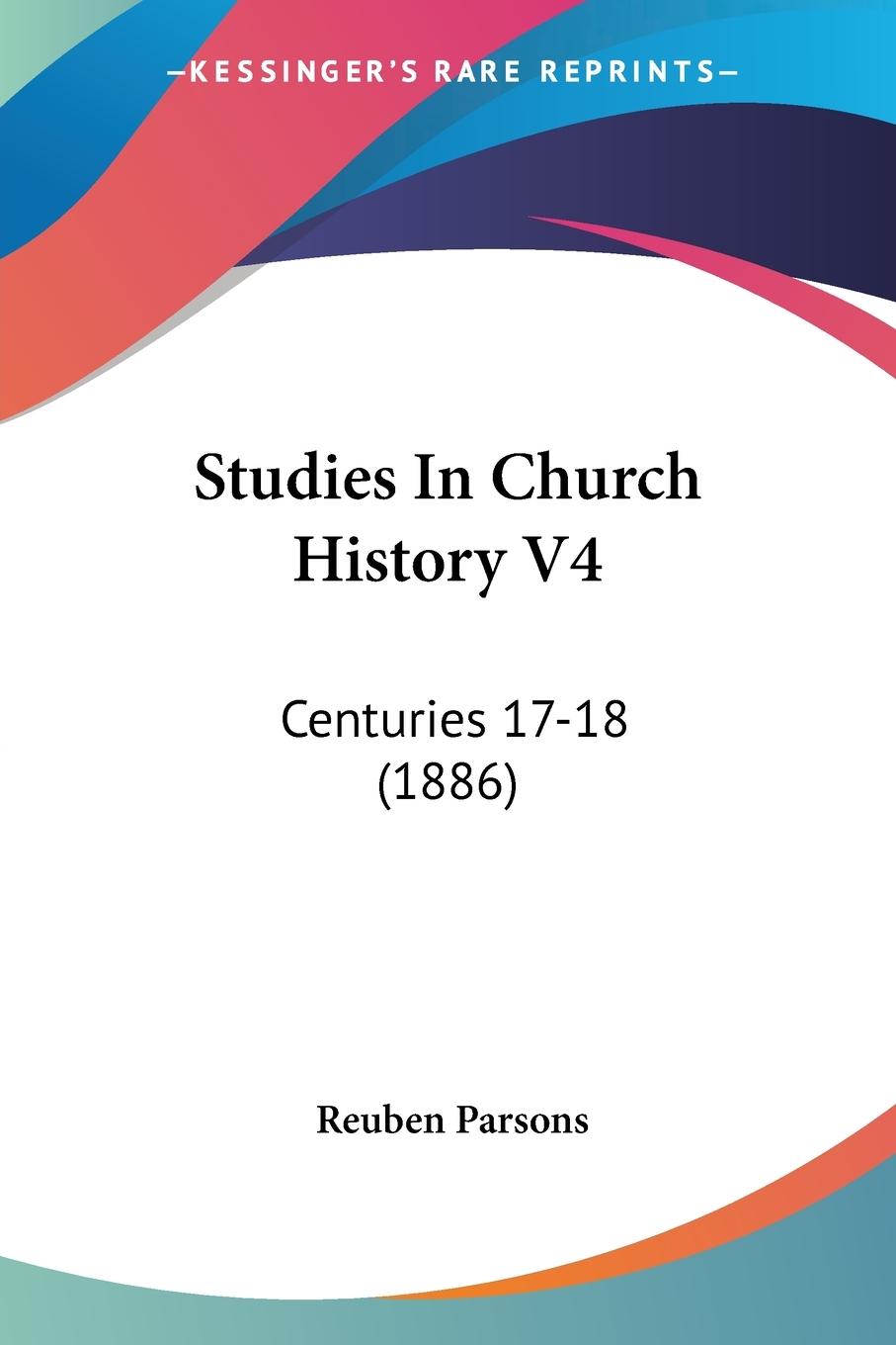 Vorderes Coverbild Studies In Church History V4