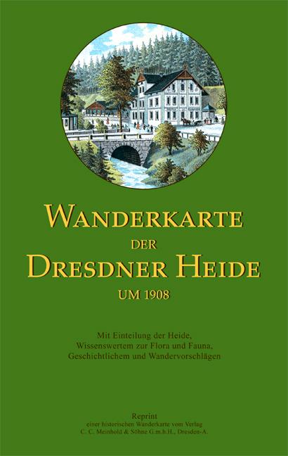 Vorderes Coverbild Wanderkarte der Dresdner Heide um 1908