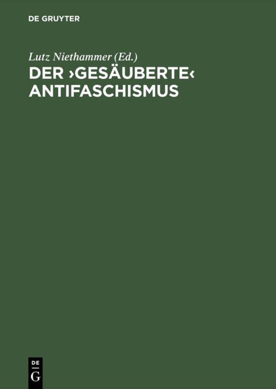 Vorderes Coverbild Der ¿gesäuberte¿ Antifaschismus