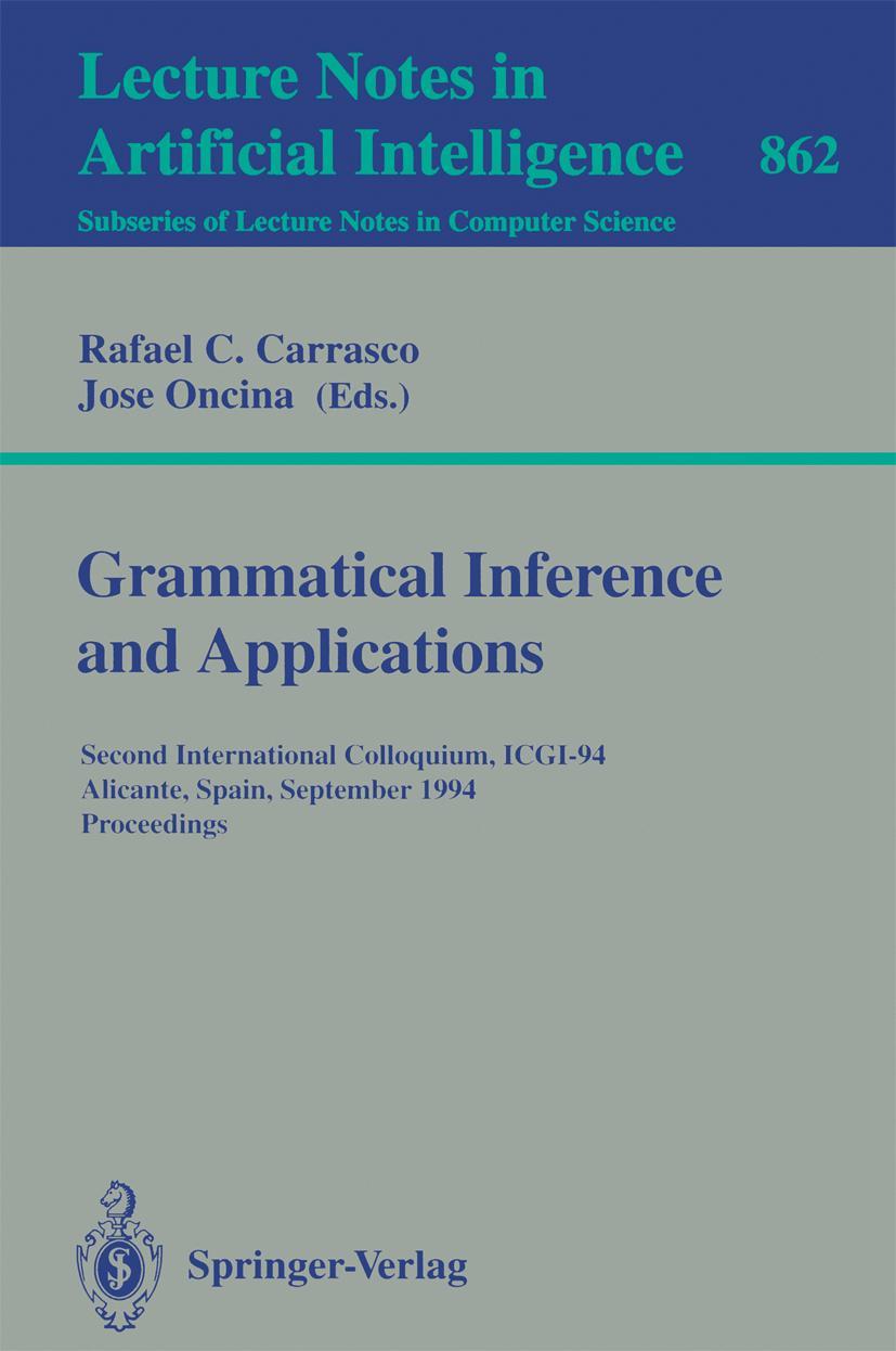 Vorderes Coverbild Grammatical Inference and Applications