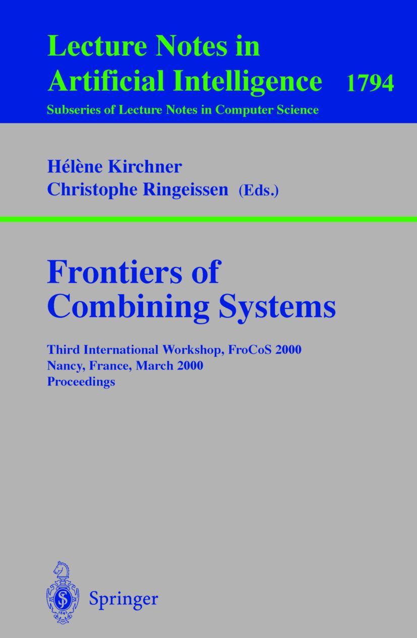 Vorderes Coverbild Frontiers of Combining Systems