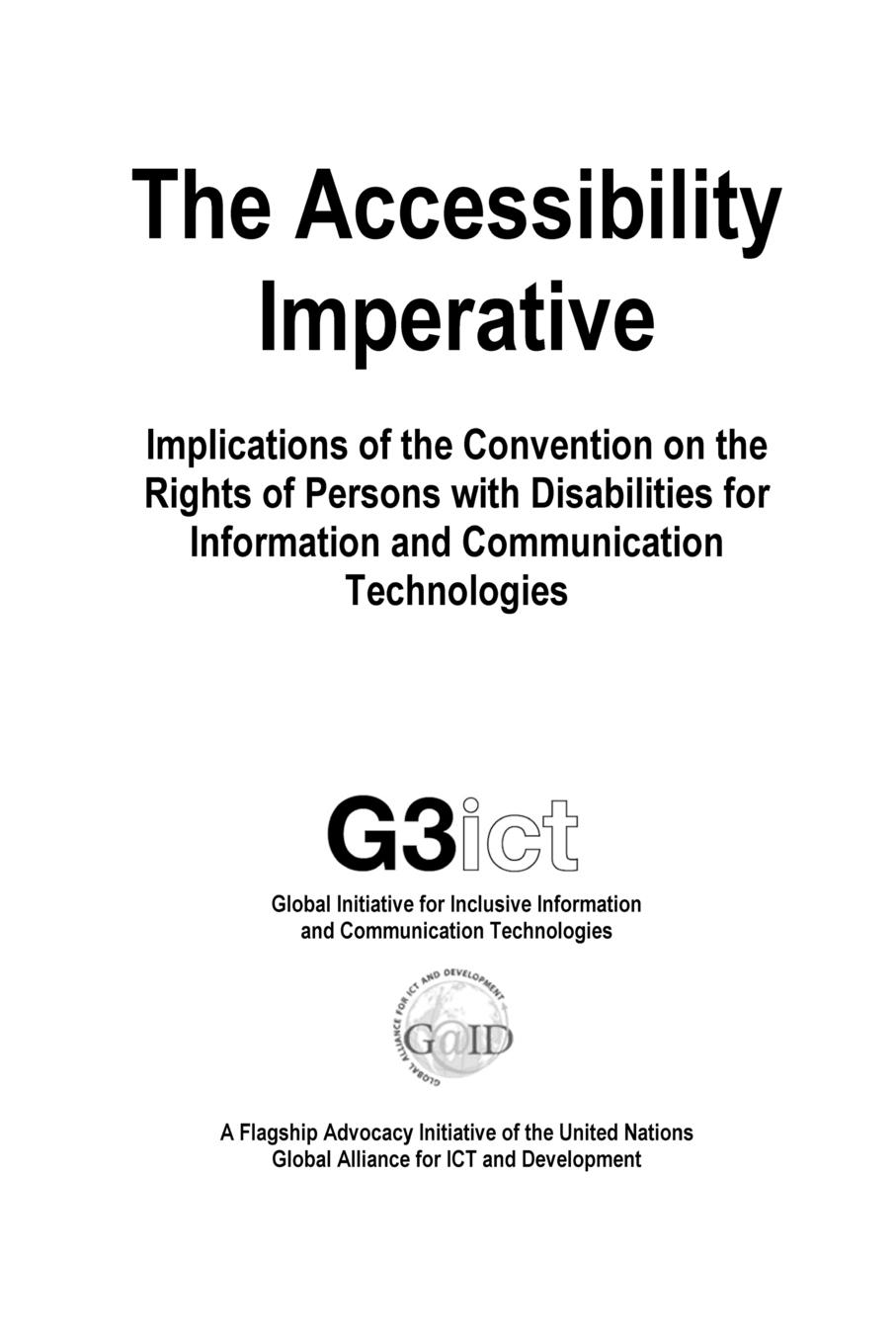 Vorderes Coverbild The Accessibility Imperative