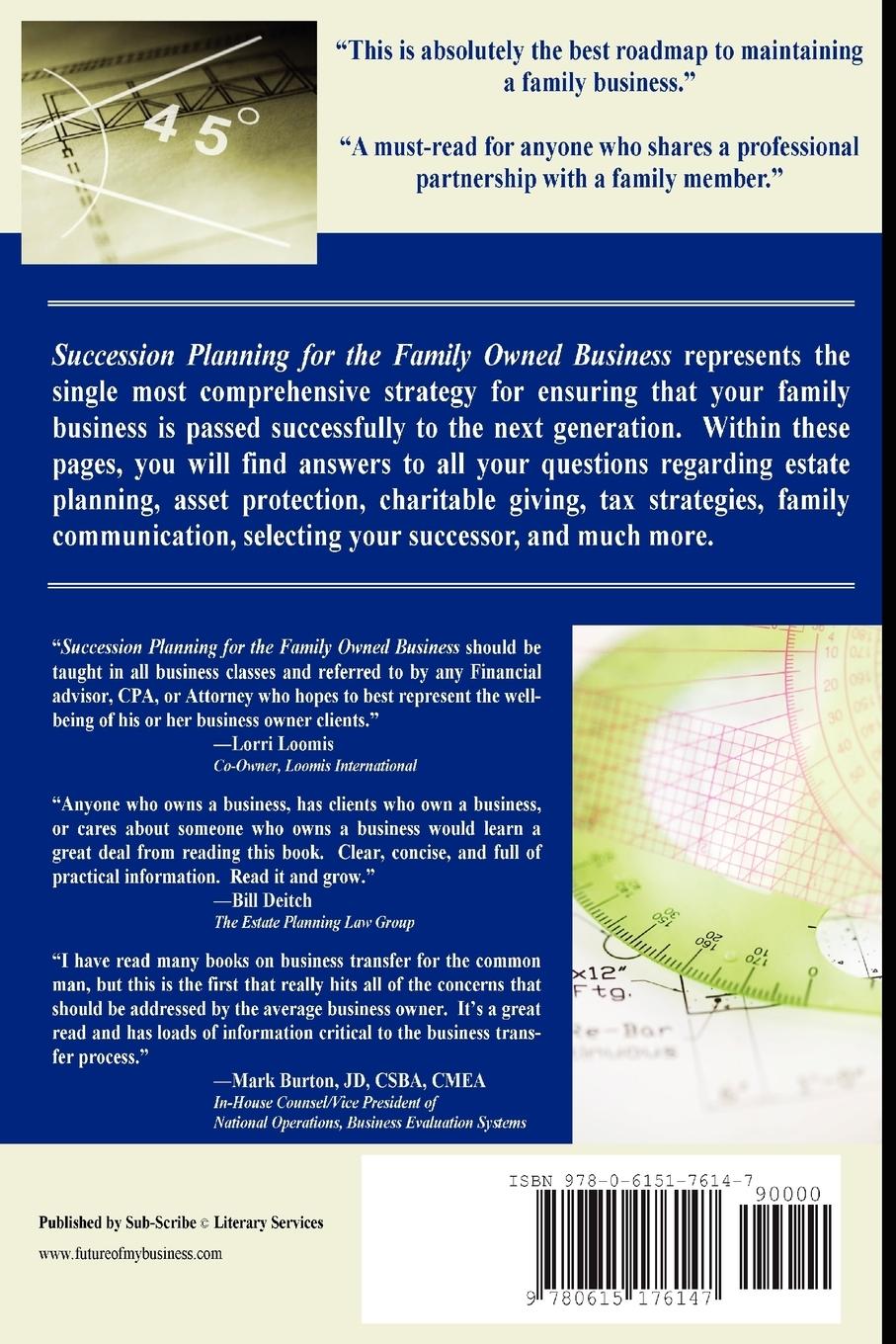 Rückseitencover Succession Planning for the Family Owned Business