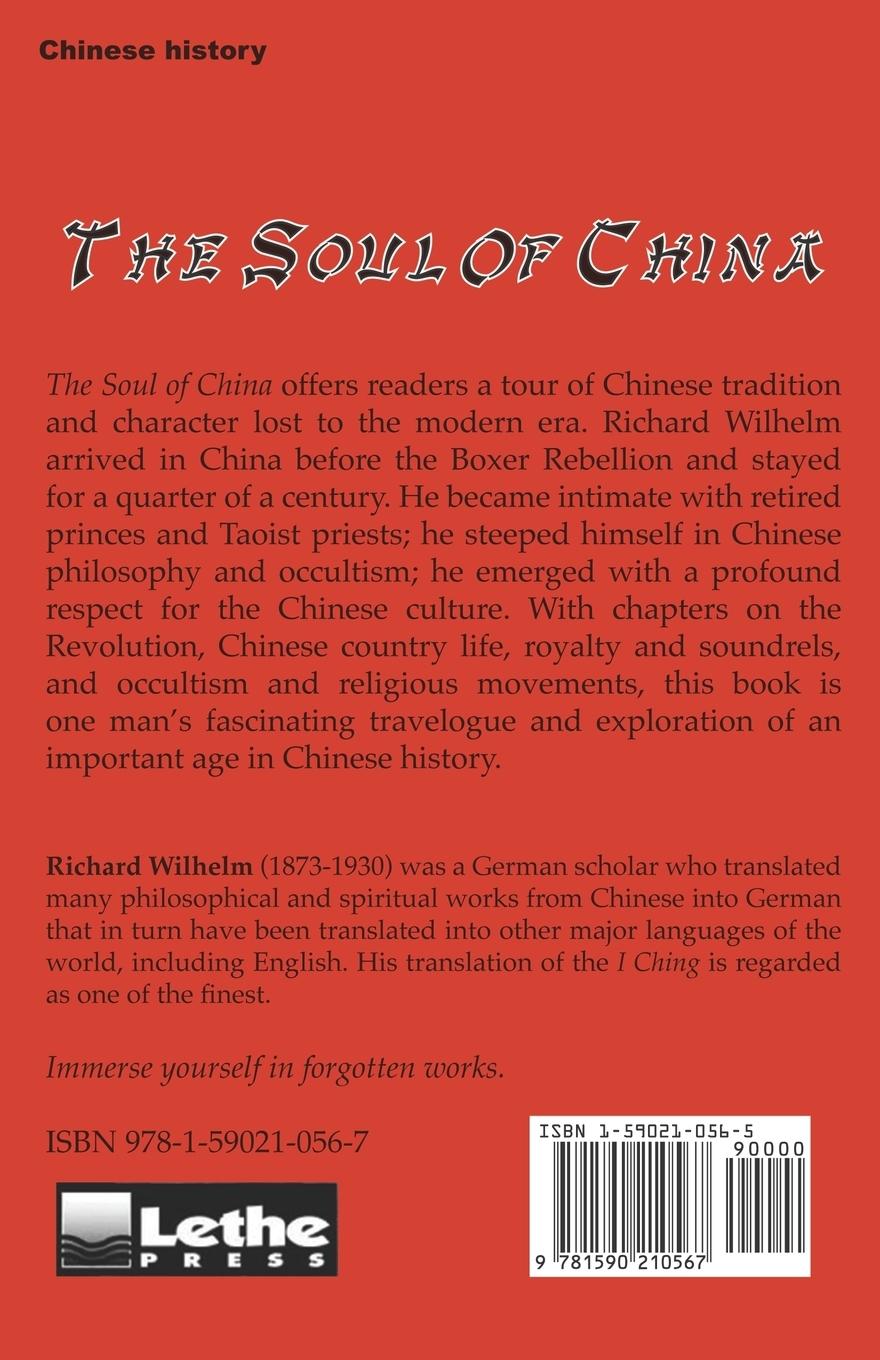 Rückseitencover The Soul of China