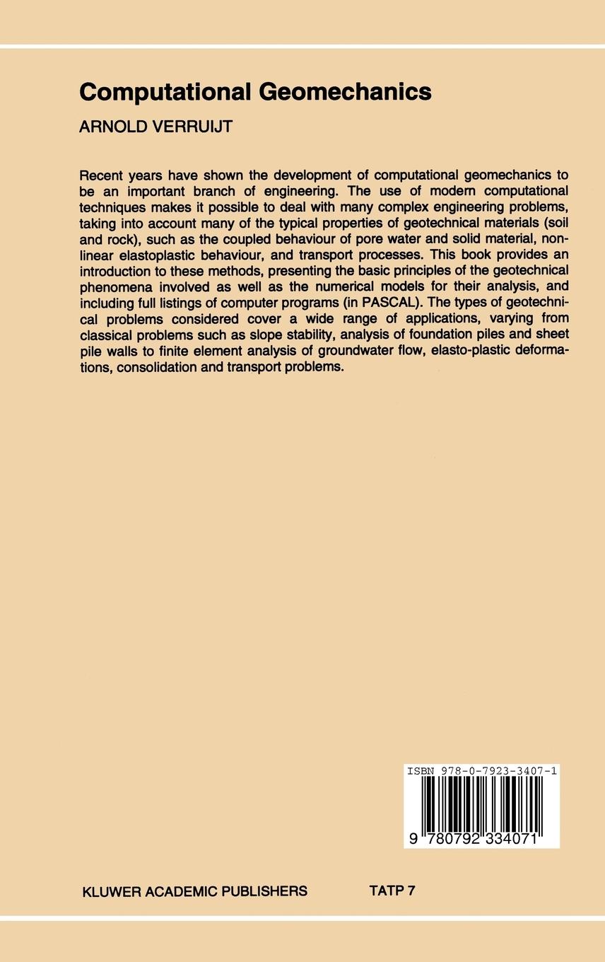 Rückseitencover Computational Geomechanics