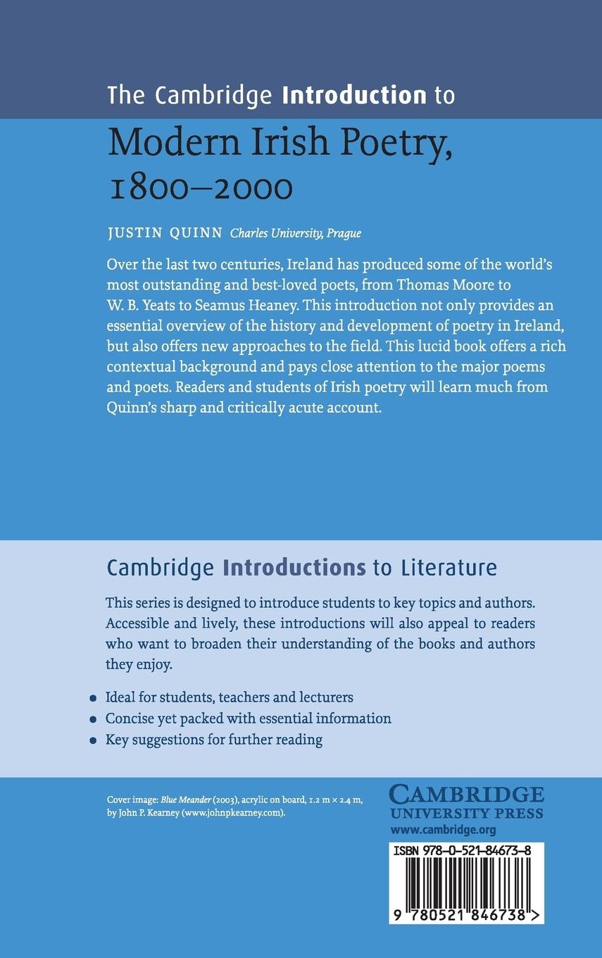 Rückseitencover The Cambridge Introduction to Modern Irish Poetry, 1800-2000