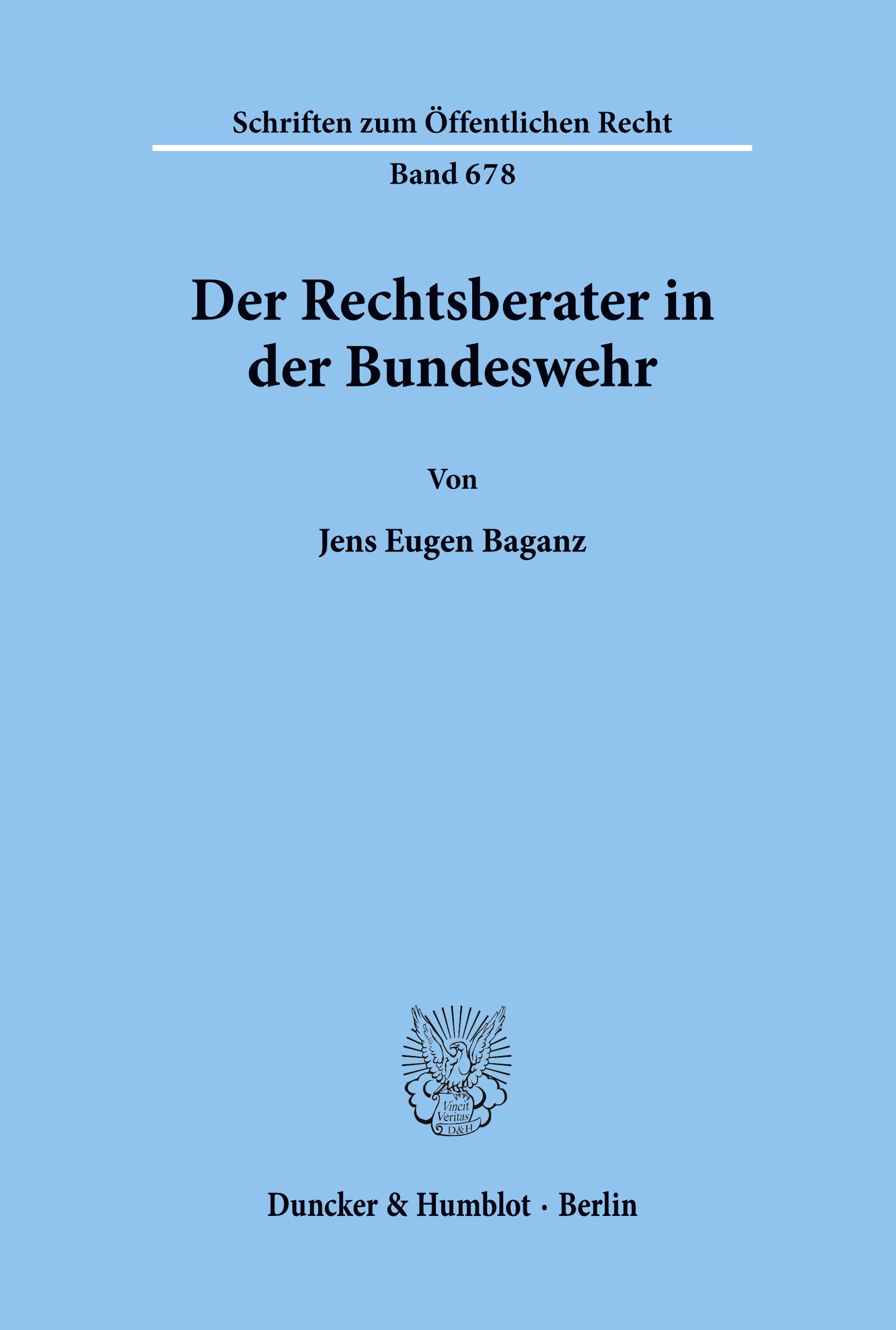 Vorderes Coverbild Der Rechtsberater in der Bundeswehr.