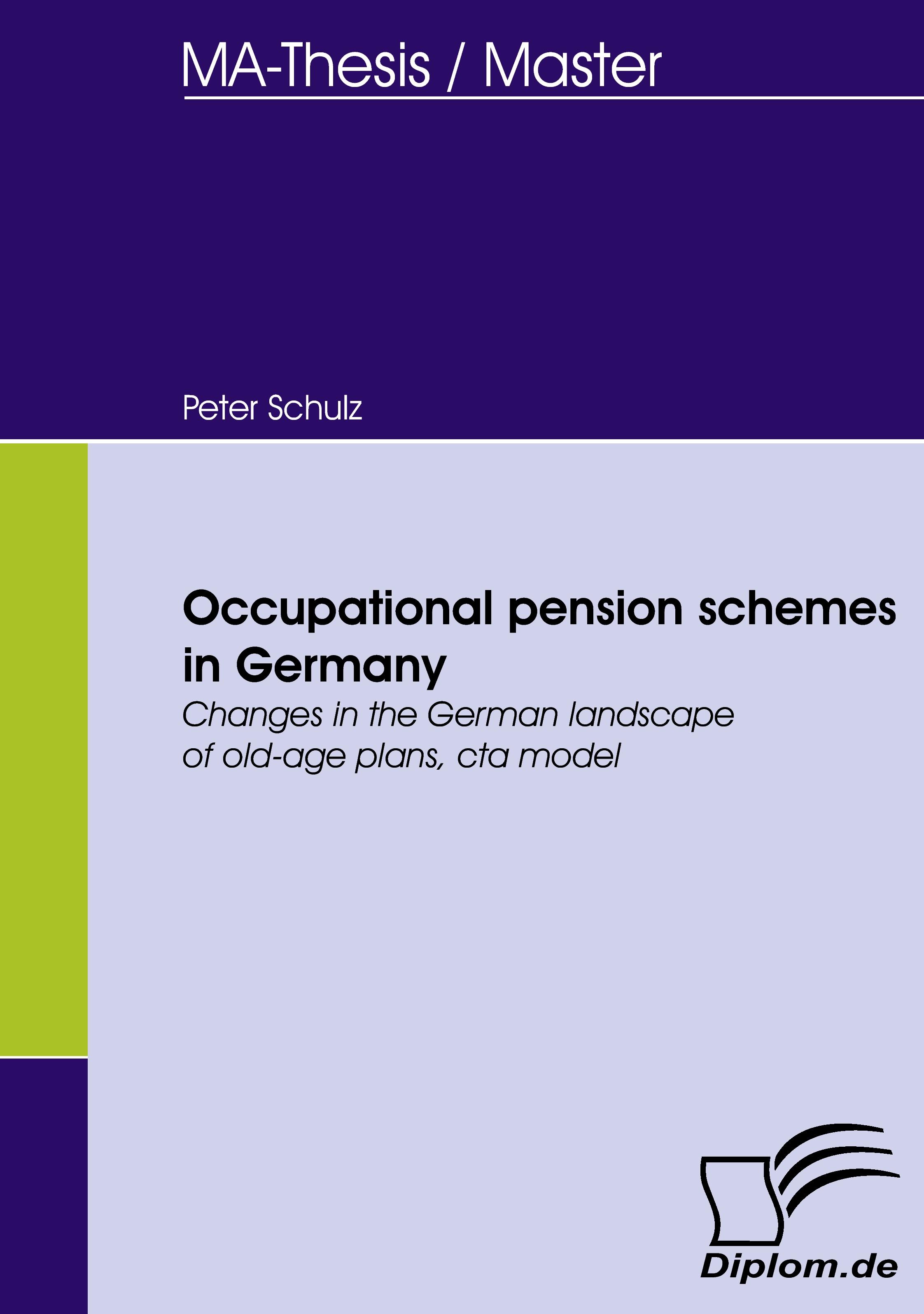 Vorderes Coverbild Occupational pension schemes in Germany
